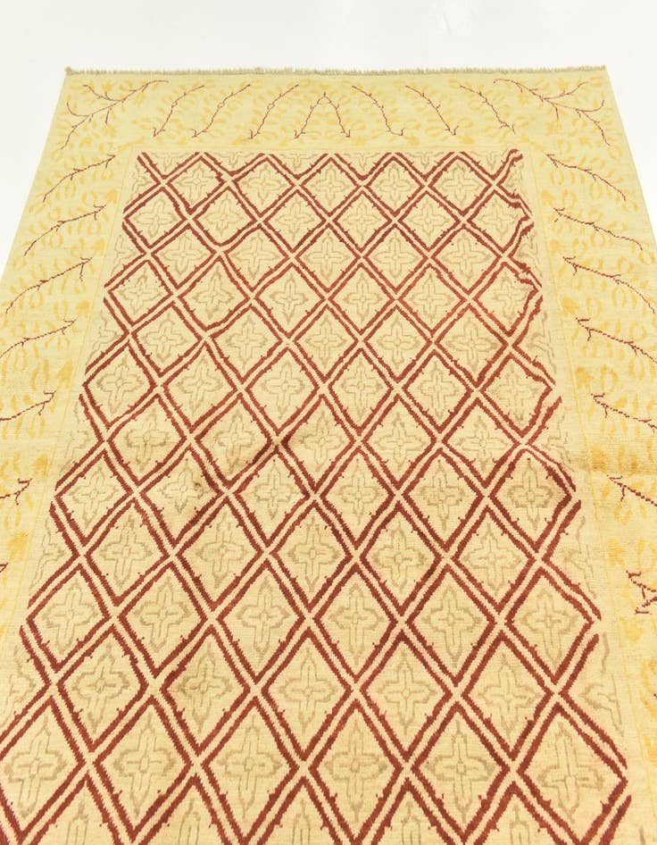 Detail image of 6' 5 x 8' 4  Hand Knotted Peshawar Ziegler Rug