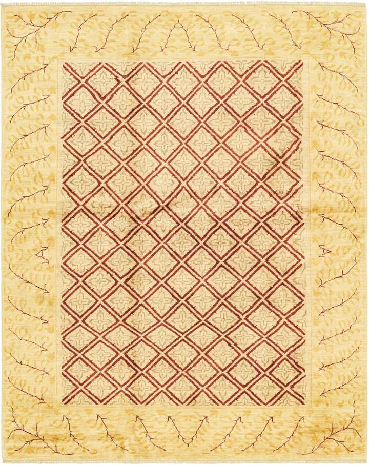 6' 5 x 8' 4 Hand Knotted Peshawar Ziegler Rug