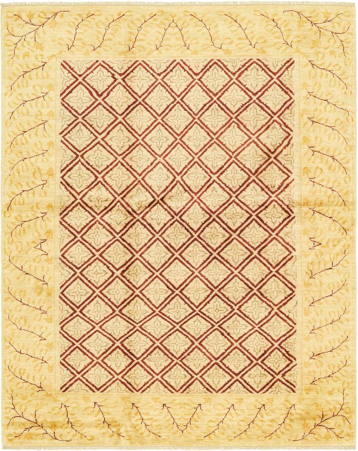 Detail image of 6' 5 x 8' 4 Hand Knotted Peshawar Ziegler Rug