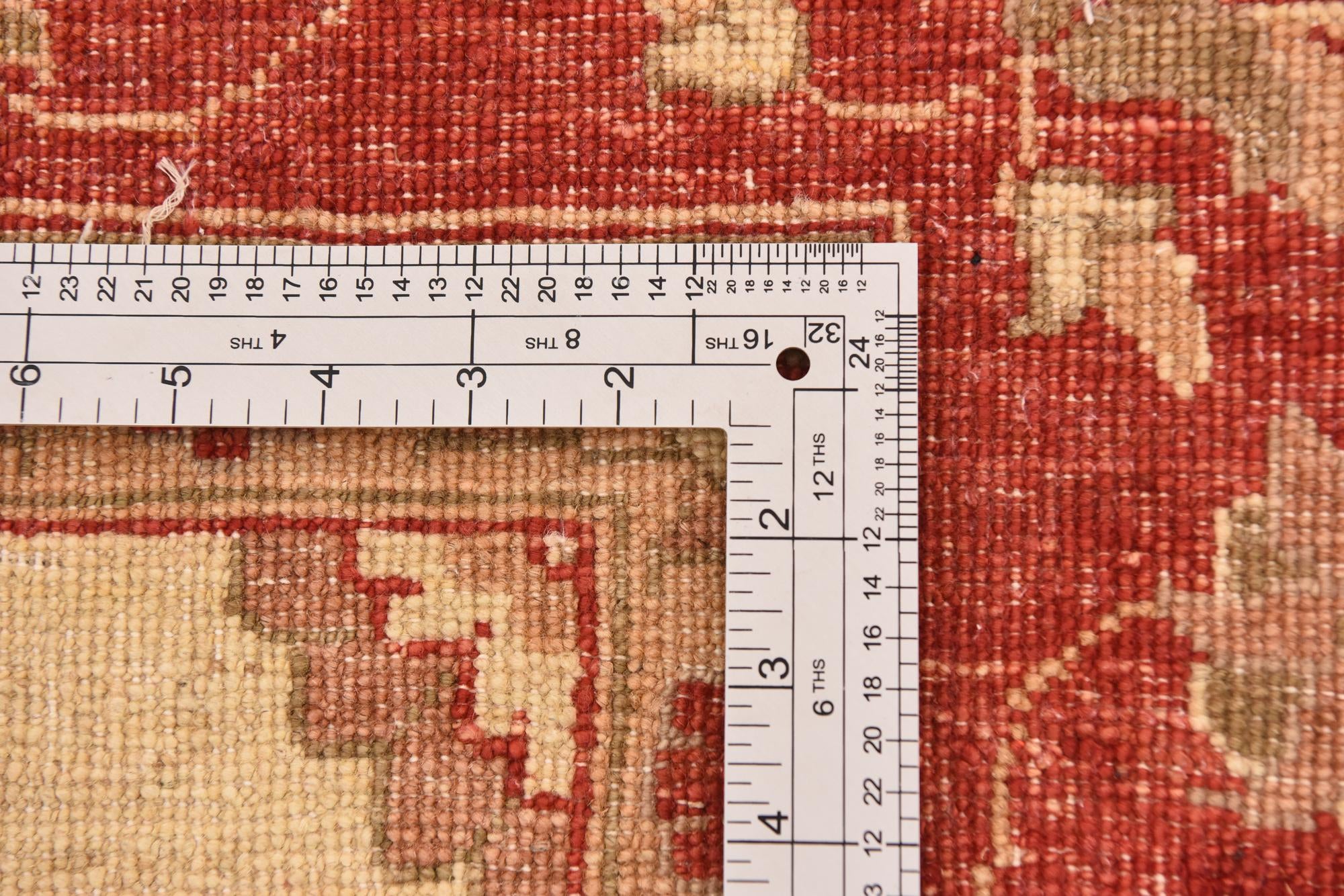 5' 11 x 9' Hand Knotted Peshawar Ziegler Wool Rug