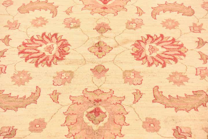 5' 11 x 9' Hand Knotted Peshawar Ziegler Wool Rug