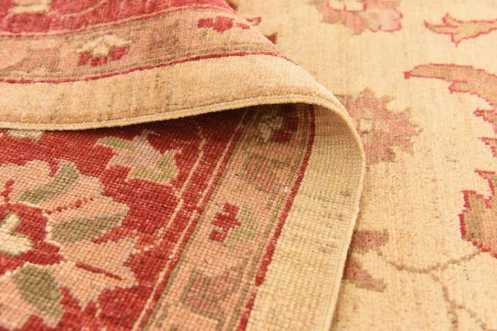 5' 11 x 9' Hand Knotted Peshawar Ziegler Wool Rug