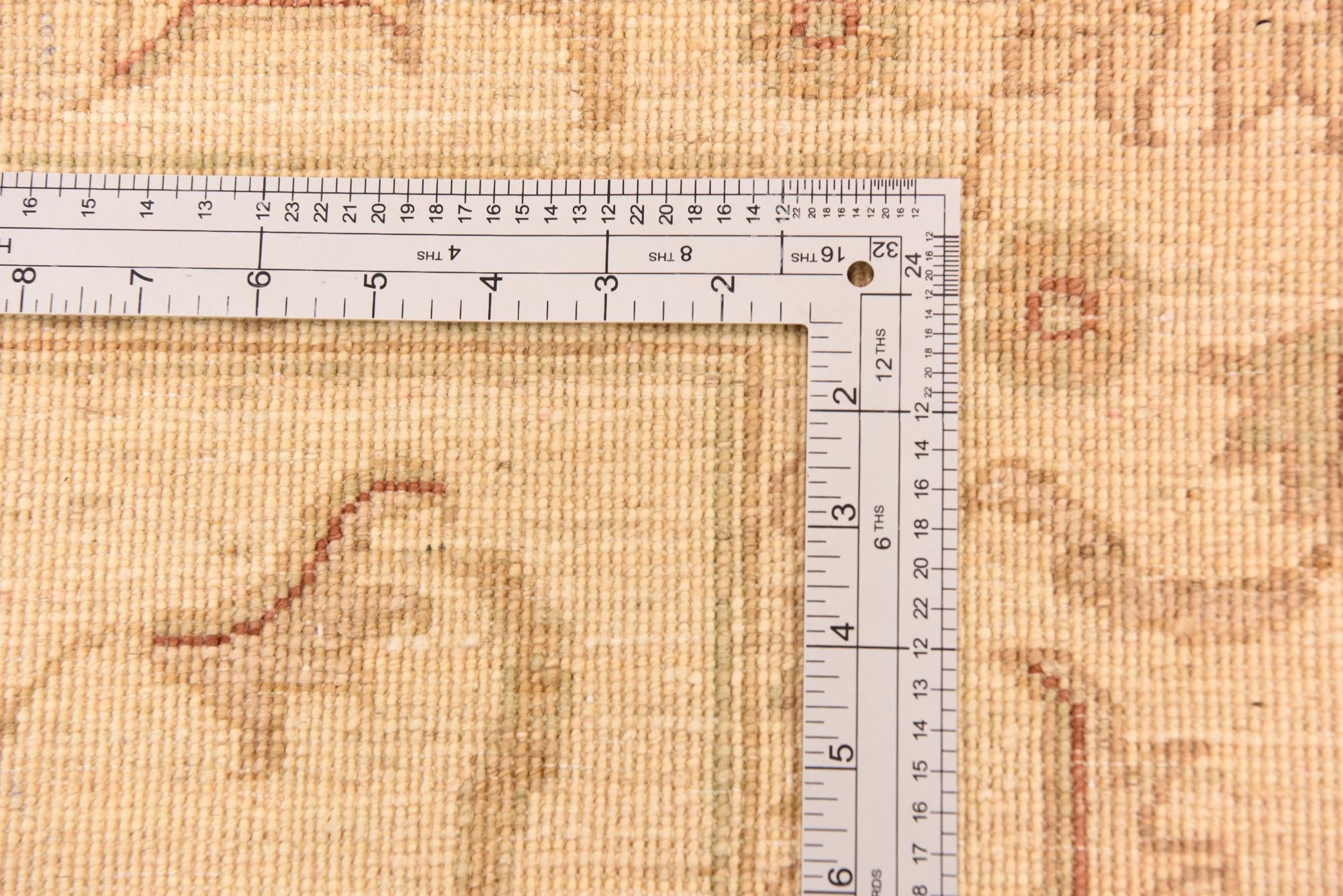 5' 9 x 7' 10 Hand Knotted Peshawar Ziegler Rug