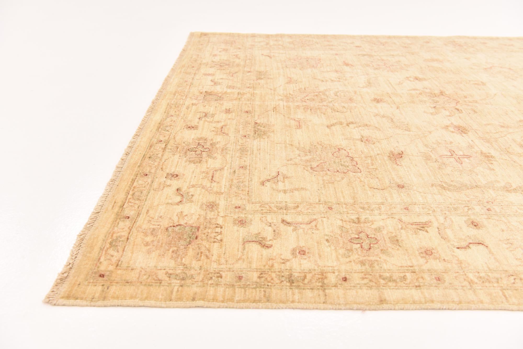 5' 9 x 7' 10 Hand Knotted Peshawar Ziegler Rug