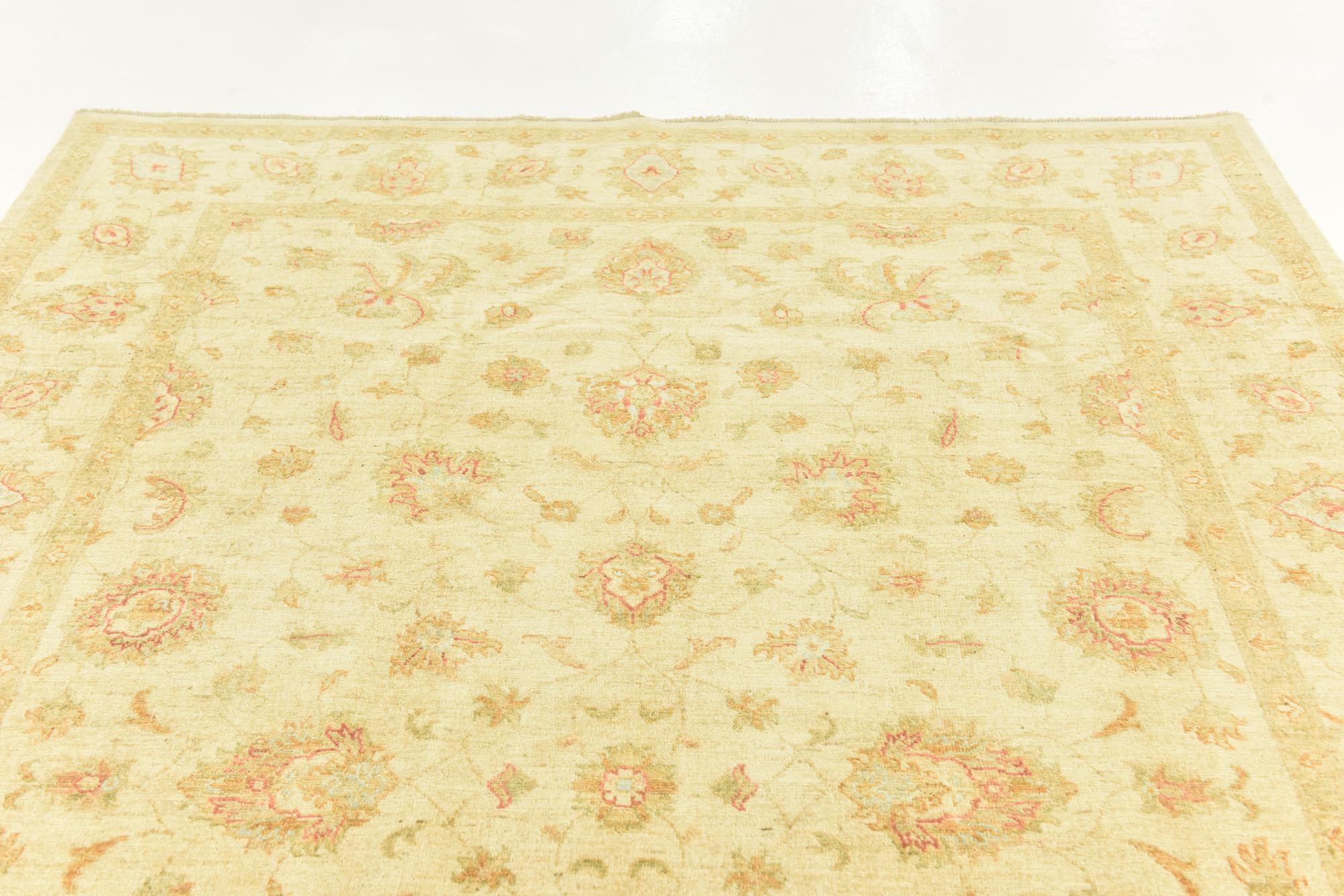 6' 8 x 9' 7 Hand Knotted Peshawar Ziegler Rug