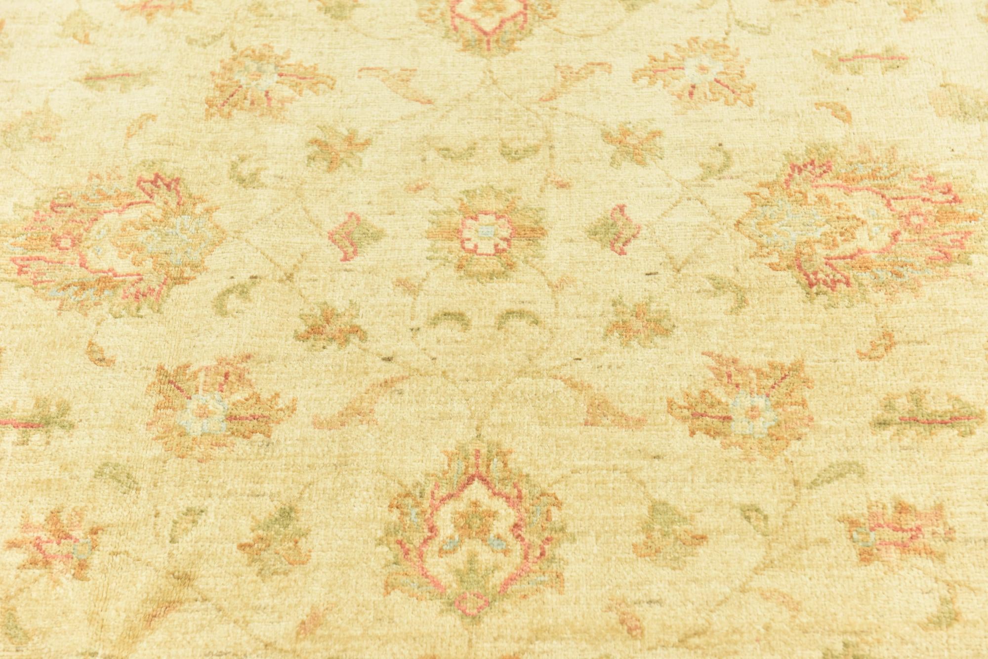 6' 8 x 9' 7 Hand Knotted Peshawar Ziegler Rug