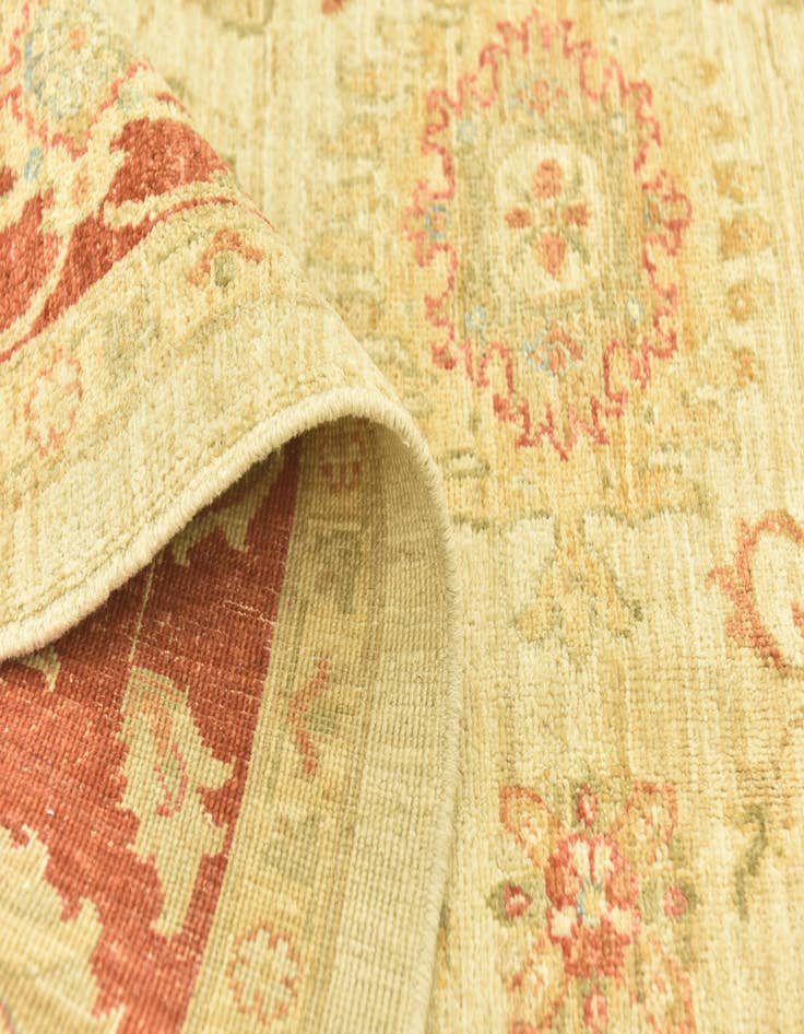 Detail image of 6' 8 x 9' 8  Hand Knotted Peshawar Ziegler Rug