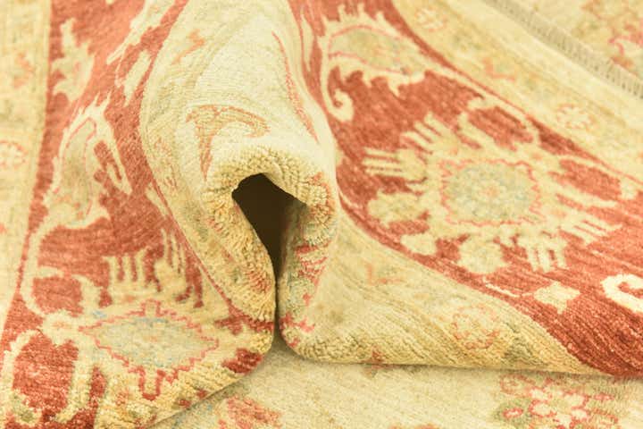 6' 8 x 9' 8 Hand Knotted Peshawar Ziegler Rug