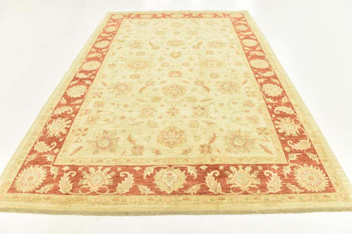 6' 8 x 9' 8 Hand Knotted Peshawar Ziegler Rug