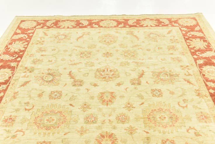 Detail image of 6' 8 x 9' 8 Hand Knotted Peshawar Ziegler Rug