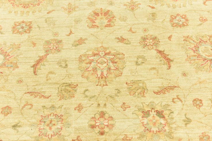 Detail image of 6' 8 x 9' 8 Hand Knotted Peshawar Ziegler Rug