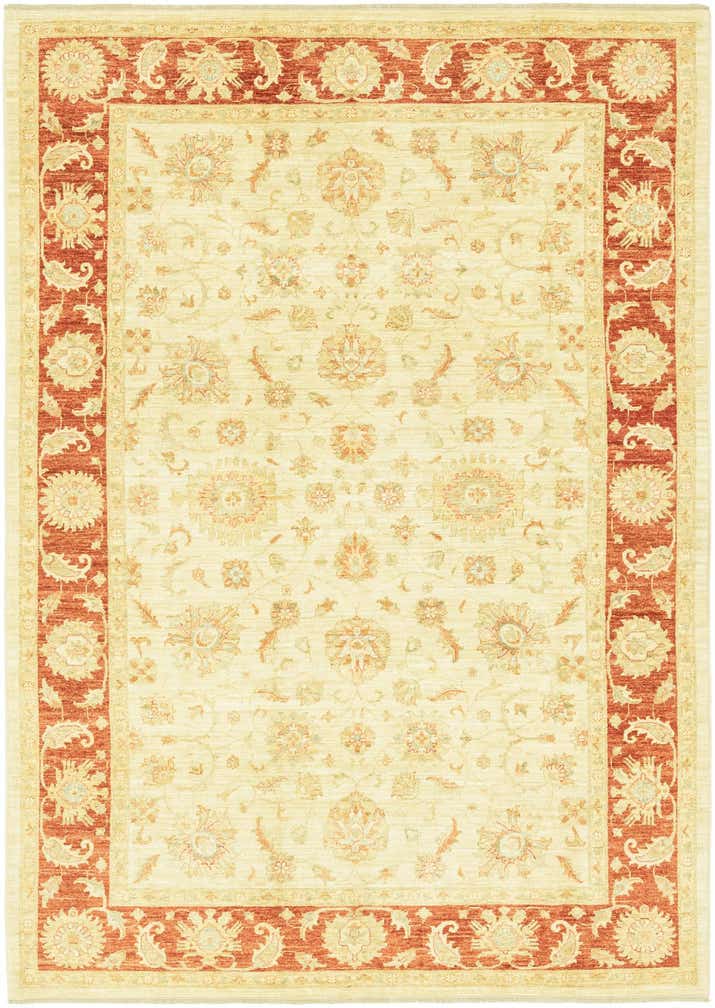 6' 8 x 9' 8 Hand Knotted Peshawar Ziegler Rug
