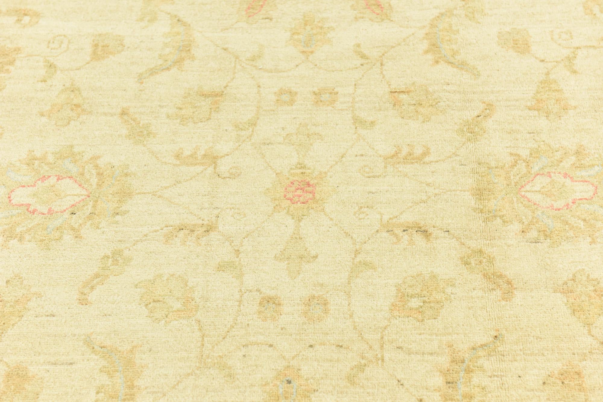 6' 9 x 9' 10 Hand Knotted Peshawar Ziegler Rug