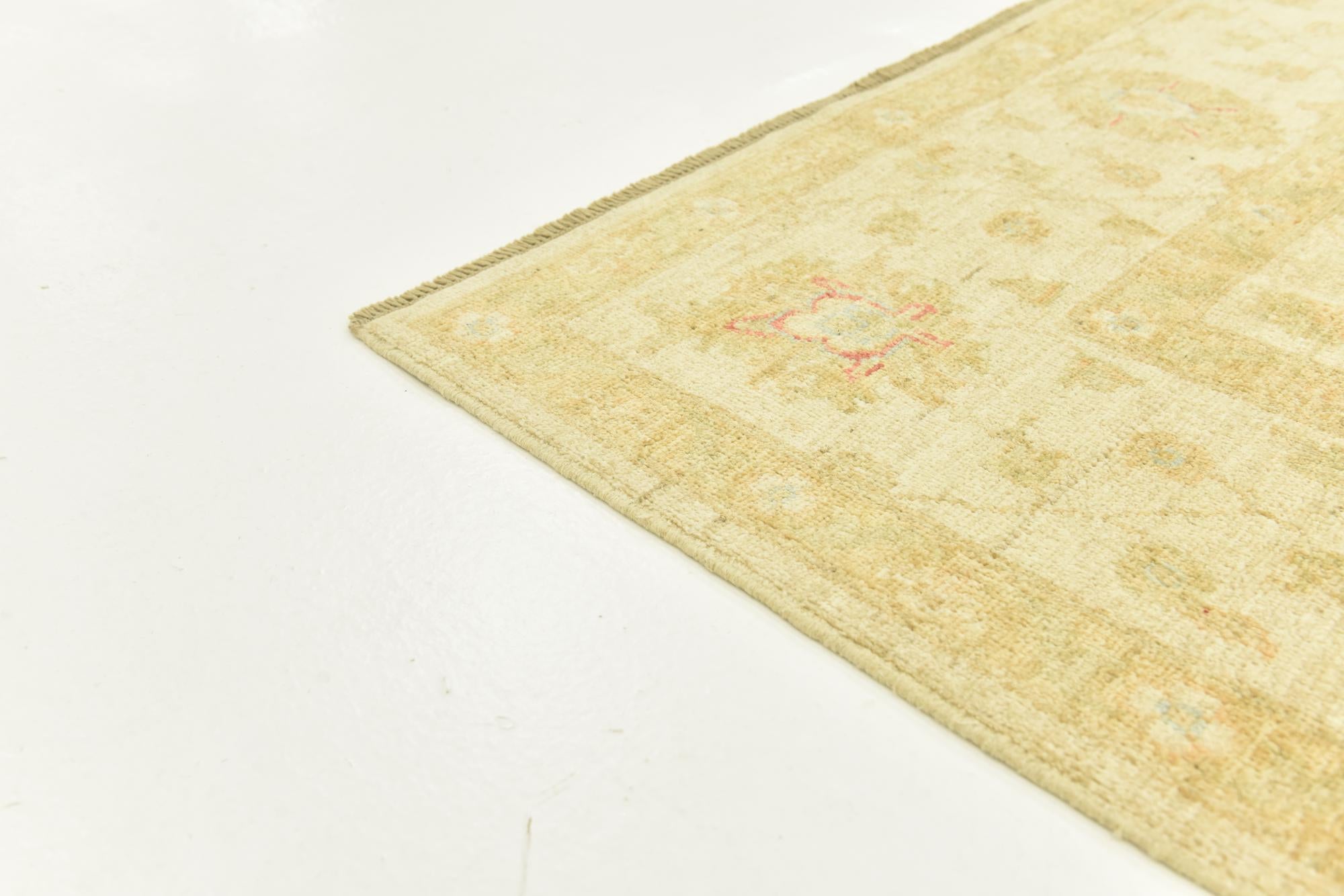 6' 9 x 9' 10 Hand Knotted Peshawar Ziegler Rug