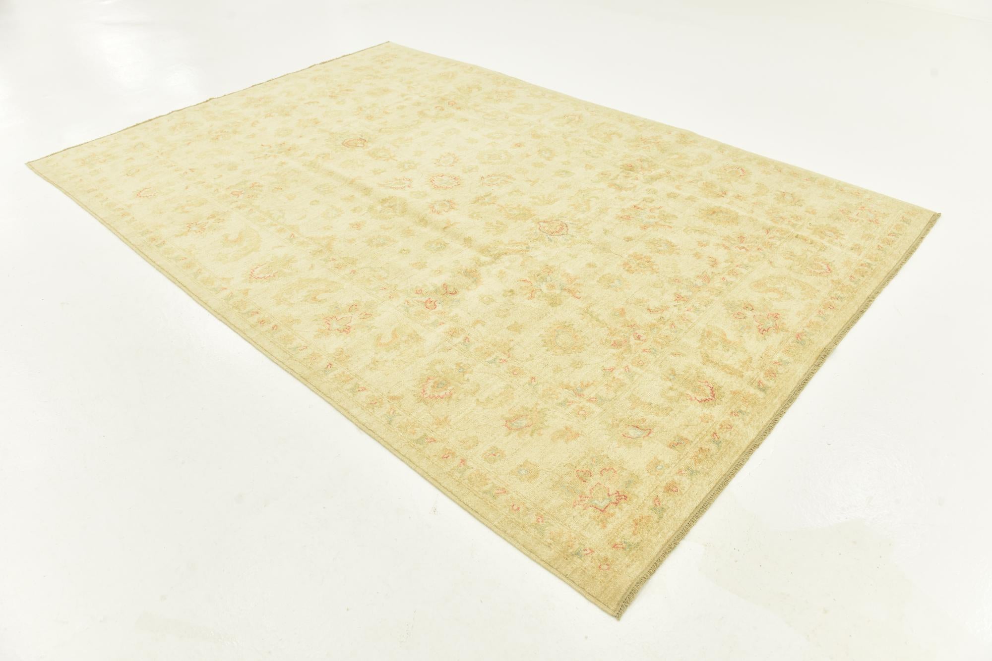 6' 8 x 9' 10 Hand Knotted Peshawar Ziegler Rug