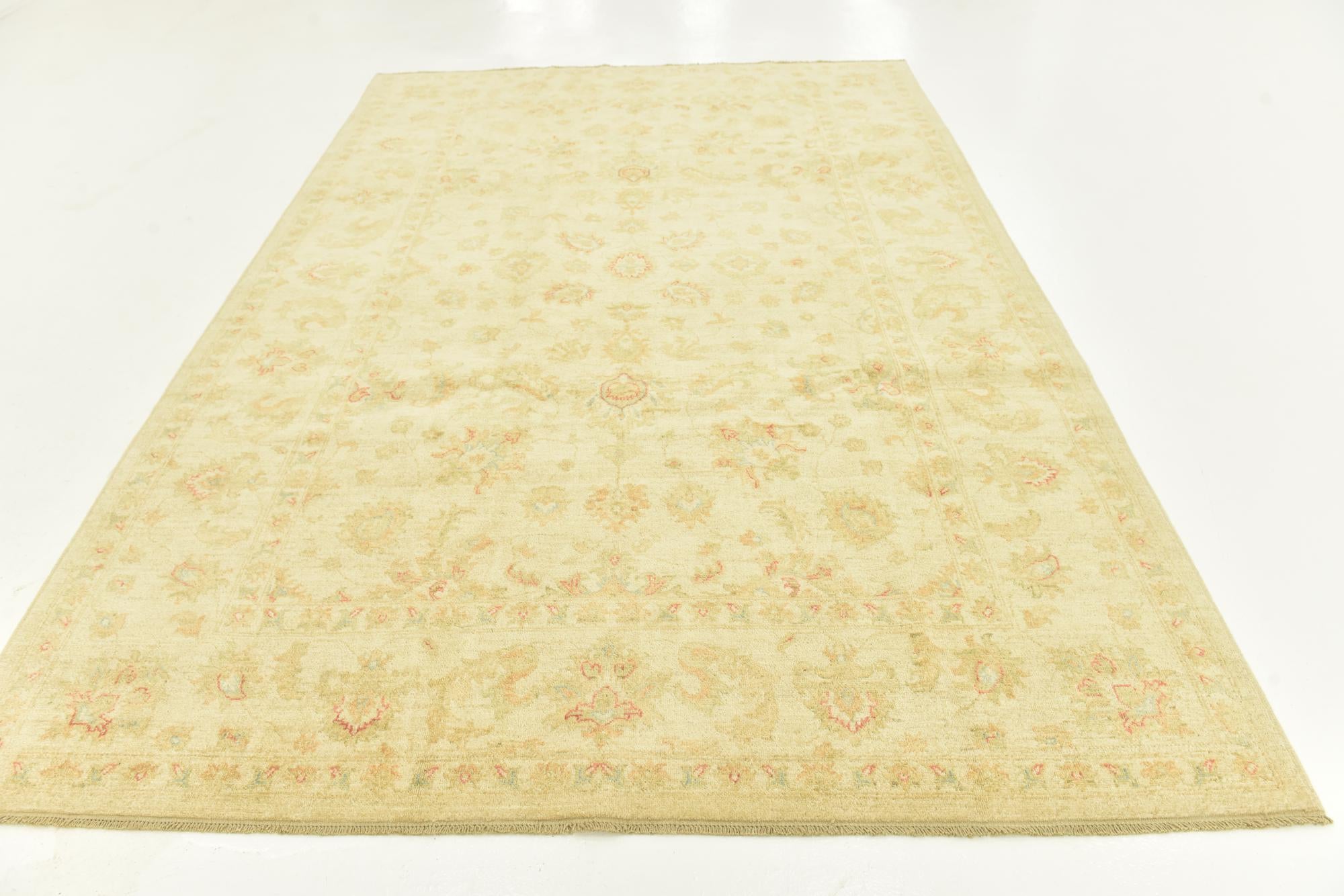 6' 8 x 9' 10 Hand Knotted Peshawar Ziegler Rug