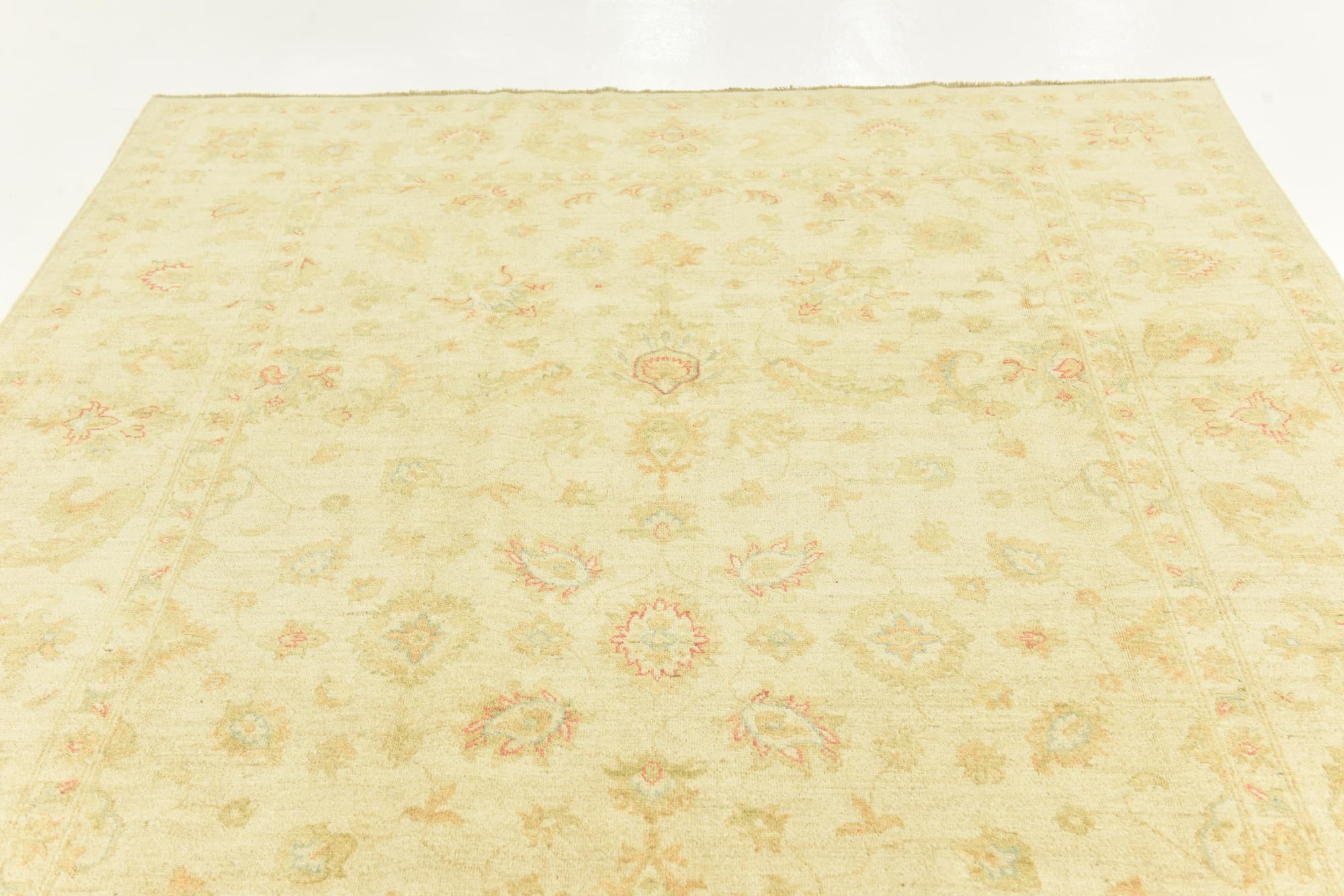 6' 8 x 9' 10 Hand Knotted Peshawar Ziegler Rug