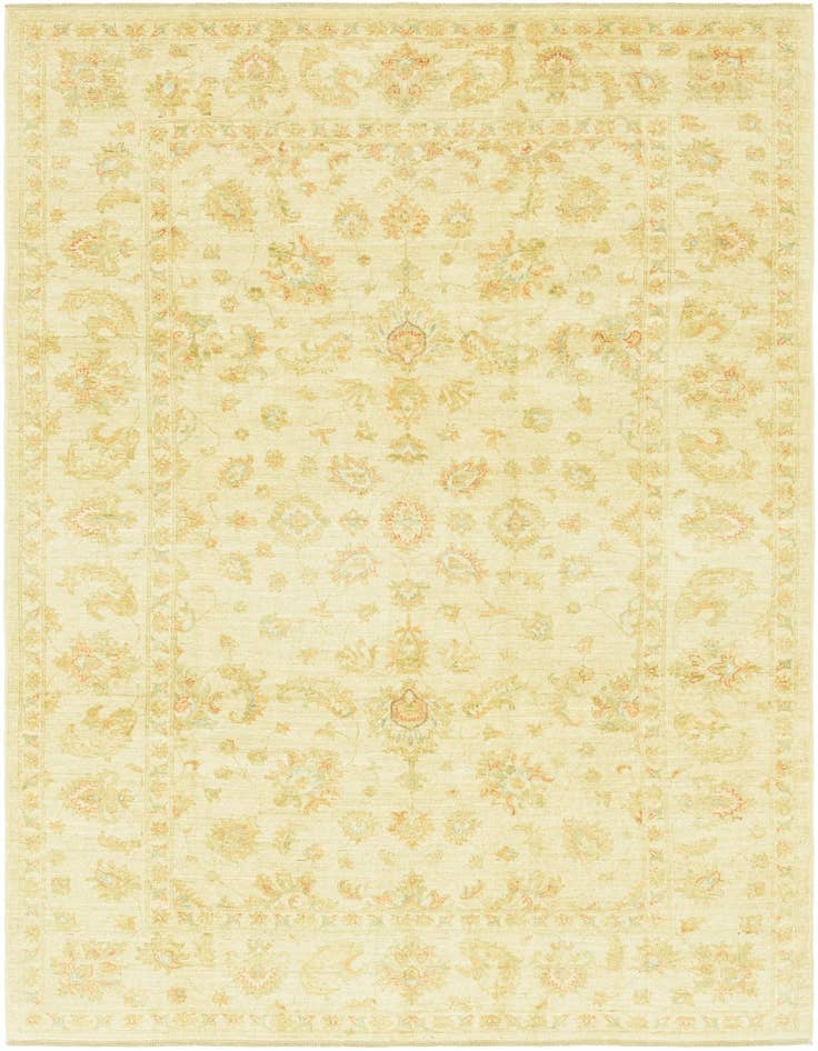 Detail image of 6' 8 x 9' 10 Hand Knotted Peshawar Ziegler Rug