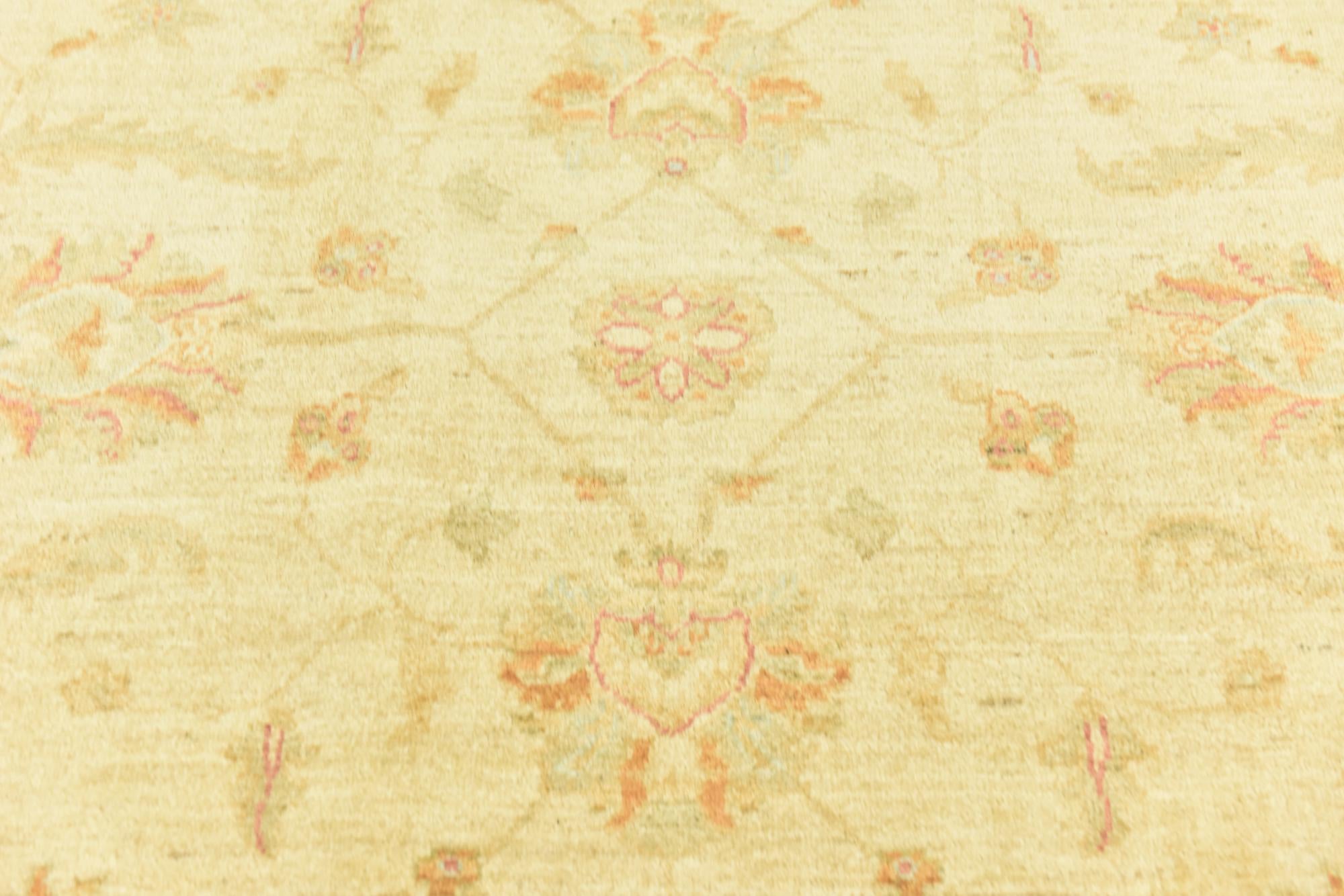 6' 8 x 9' 8 Hand Knotted Peshawar Ziegler Rug