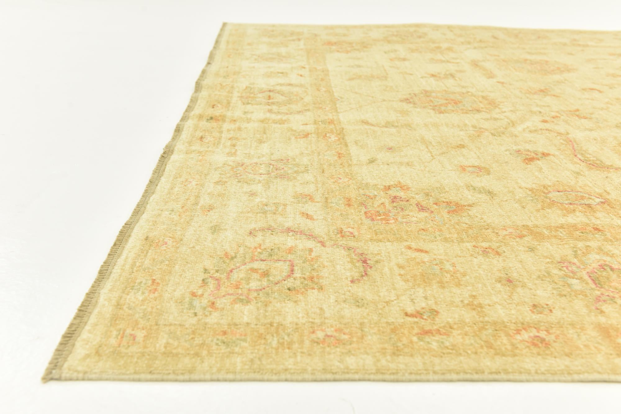 6' 8 x 9' 8 Hand Knotted Peshawar Ziegler Rug