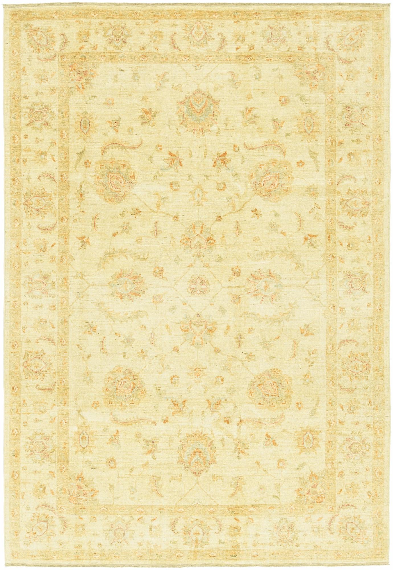 6' 8 x 9' 8 Hand Knotted Peshawar Ziegler Rug