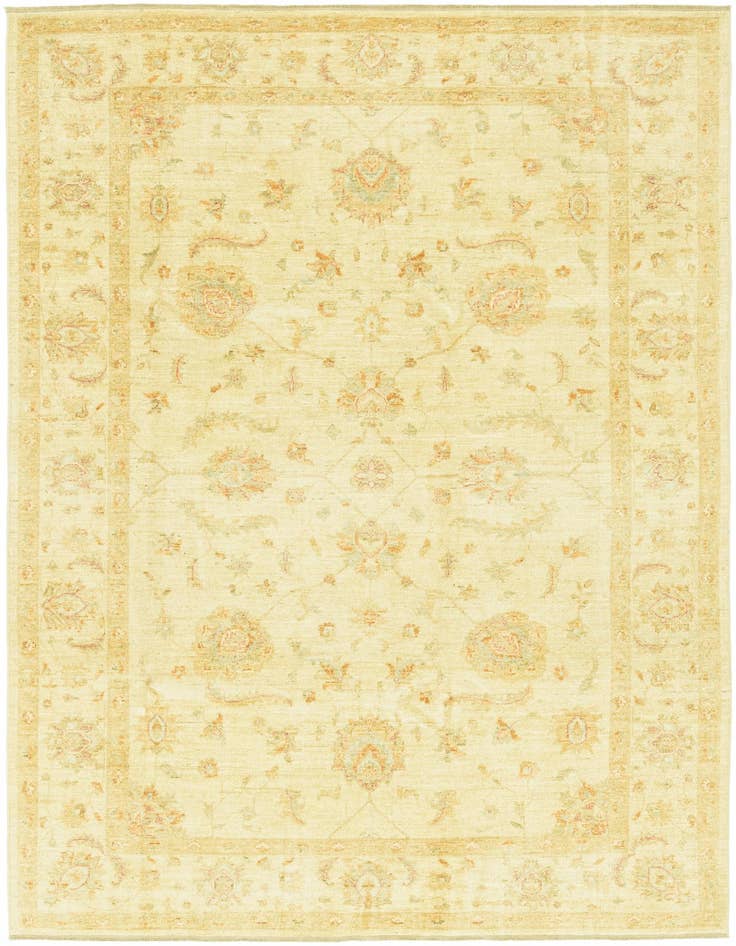 Detail image of 6' 8 x 9' 8 Hand Knotted Peshawar Ziegler Rug