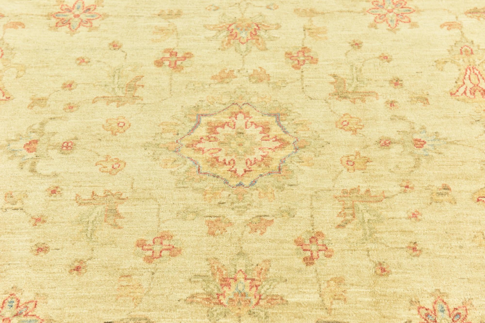 7' 1 x 9' 5 Hand Knotted Peshawar Ziegler Rug