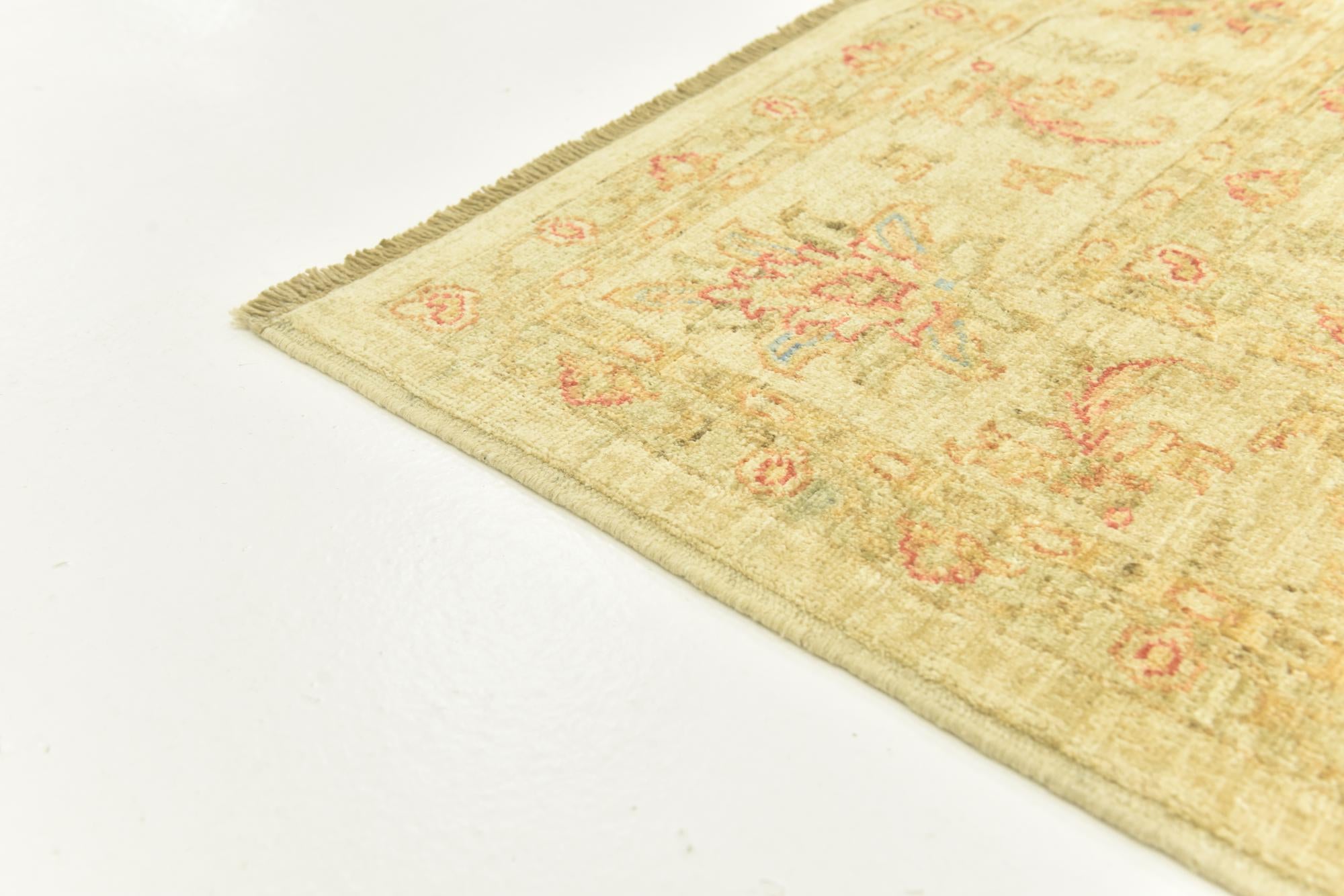 7' 1 x 9' 5 Hand Knotted Peshawar Ziegler Rug