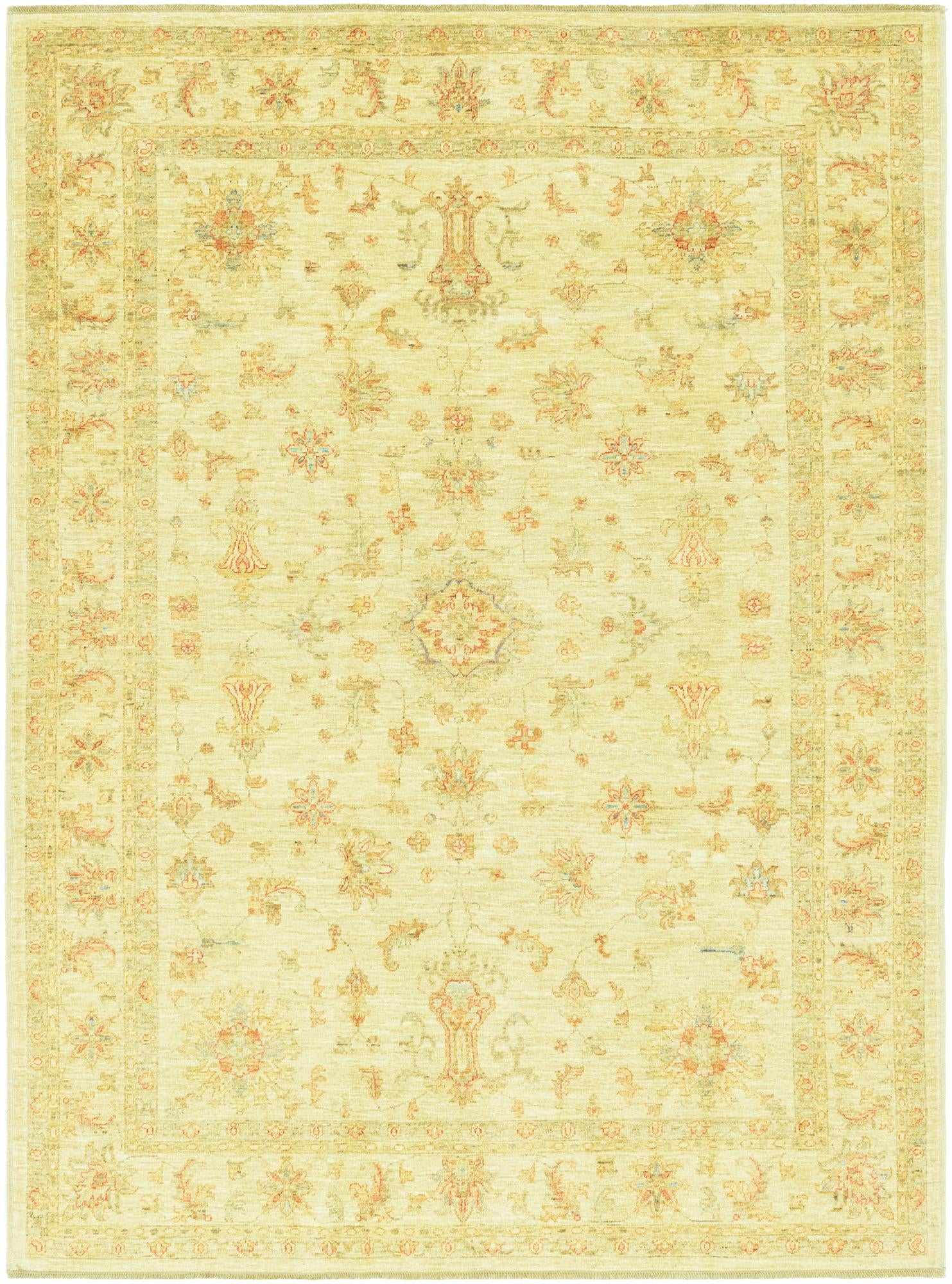 7' 1 x 9' 5 Hand Knotted Peshawar Ziegler Rug