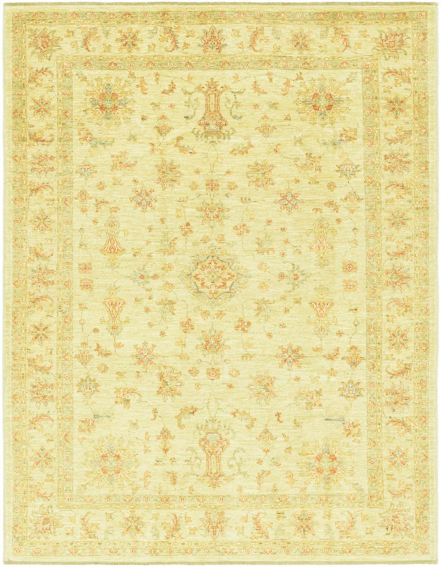 7' 1 x 9' 5 Hand Knotted Peshawar Ziegler Rug