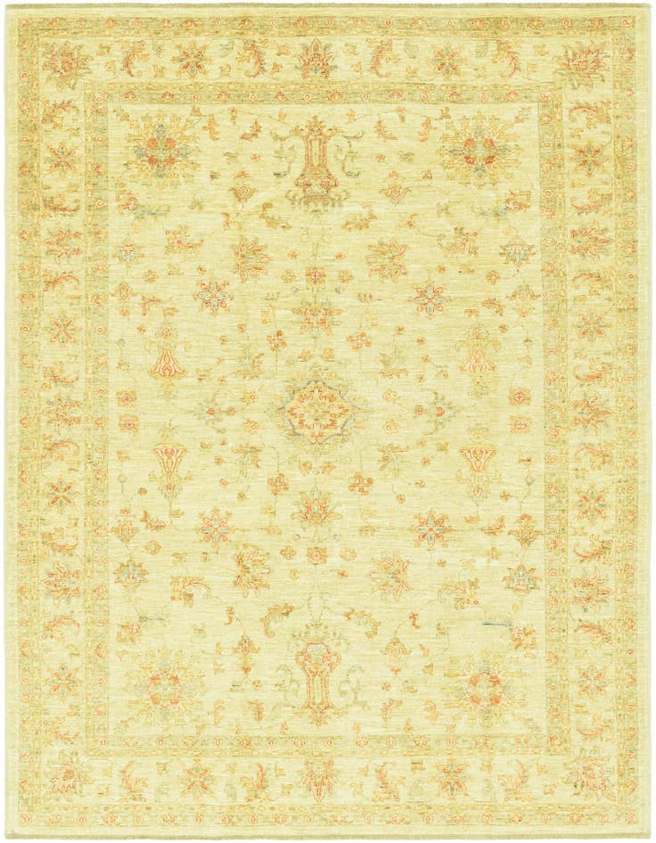 Detail image of 7' 1 x 9' 5 Hand Knotted Peshawar Ziegler Rug