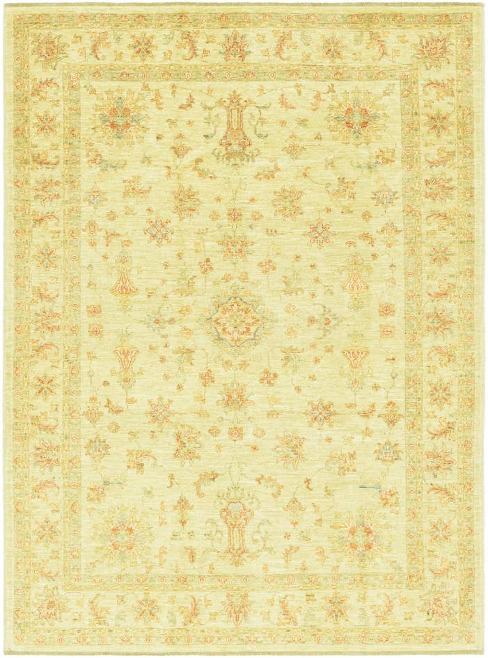 Detail image of 7' 1 x 9' 5 Hand Knotted Peshawar Ziegler Rug