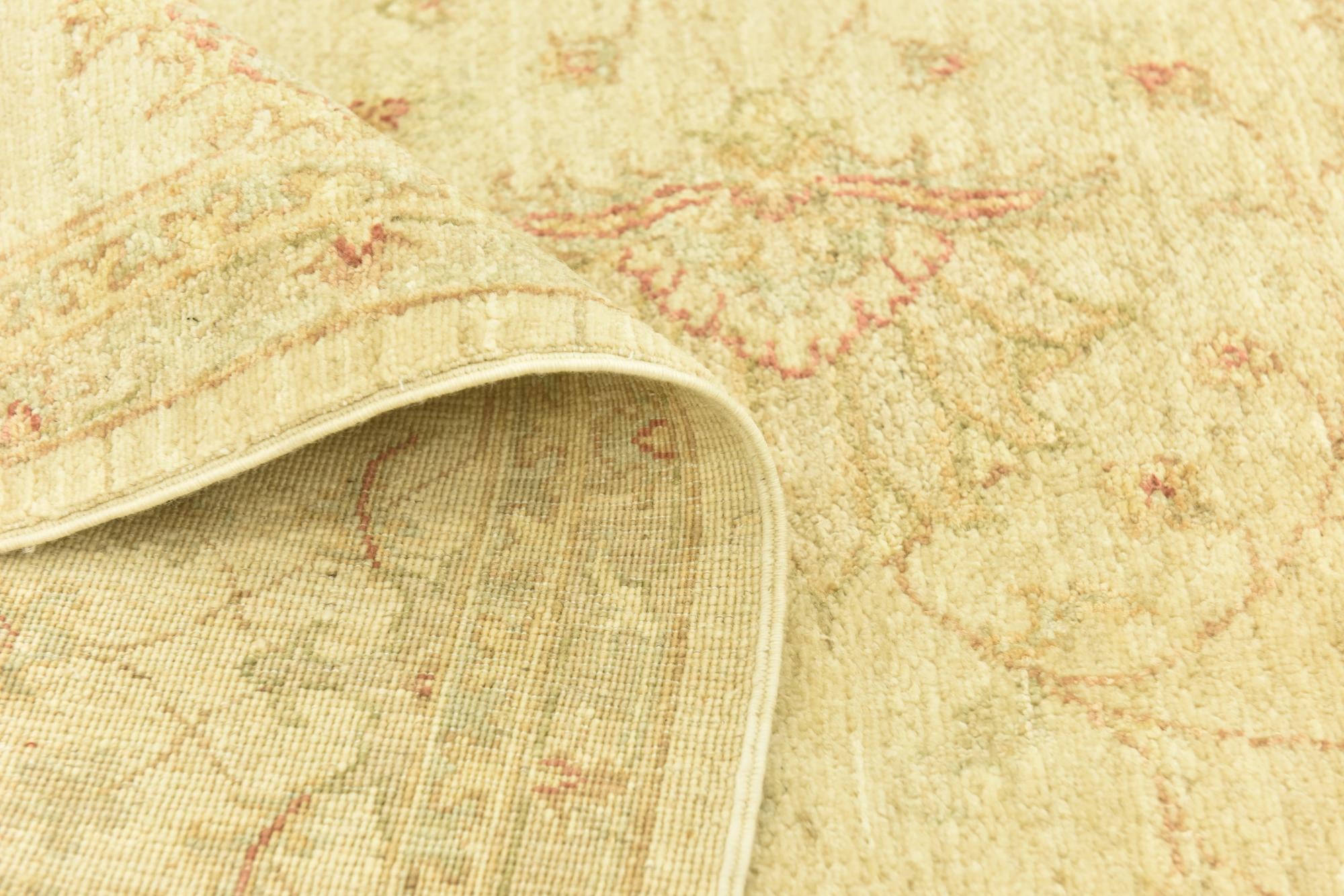 6' 7 x 10' 2 Hand Knotted Peshawar Ziegler Rug
