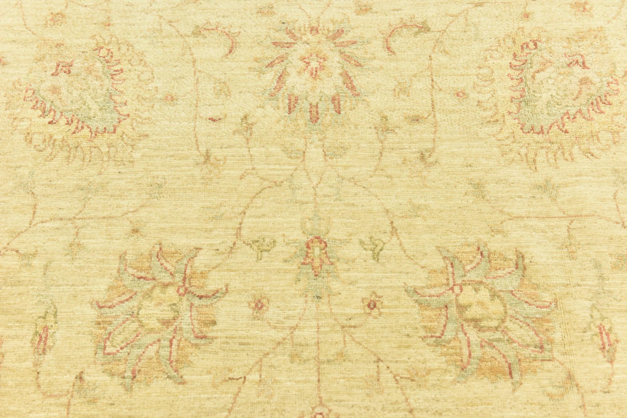 6' 7 x 10' 2 Hand Knotted Peshawar Ziegler Rug