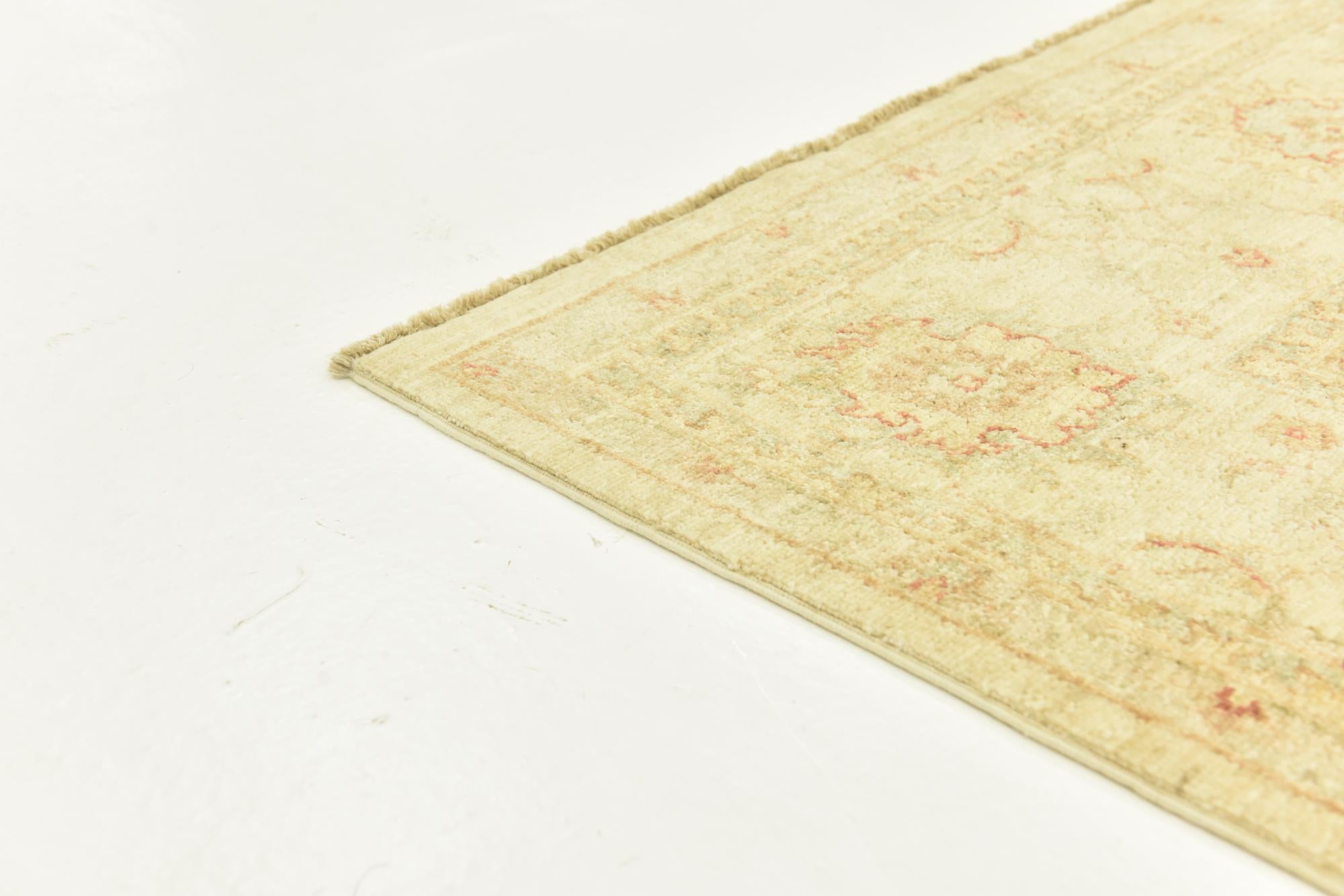 6' 7 x 10' 2 Hand Knotted Peshawar Ziegler Rug