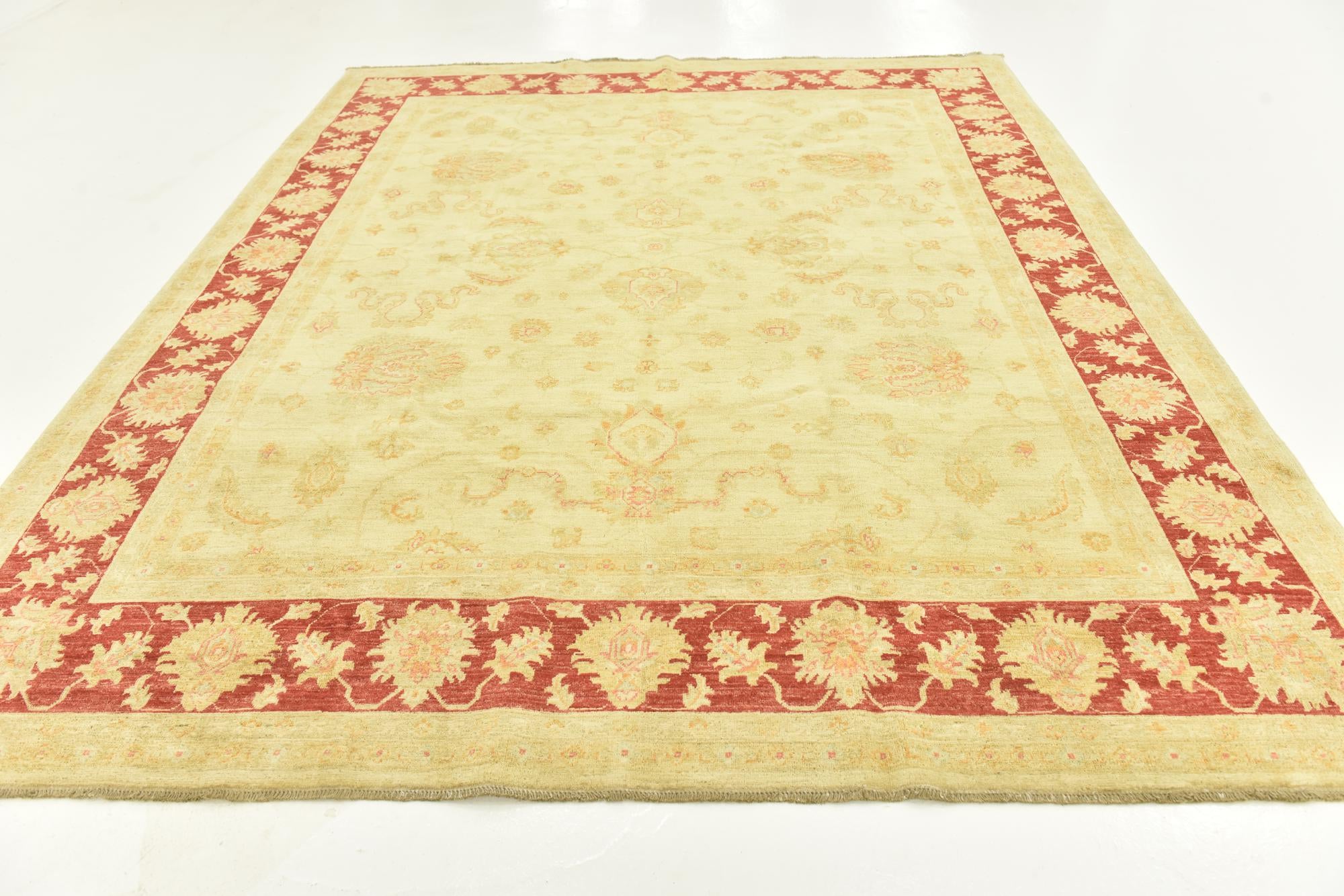 8' 2 x 9' 9 Hand Knotted Peshawar Ziegler Rug