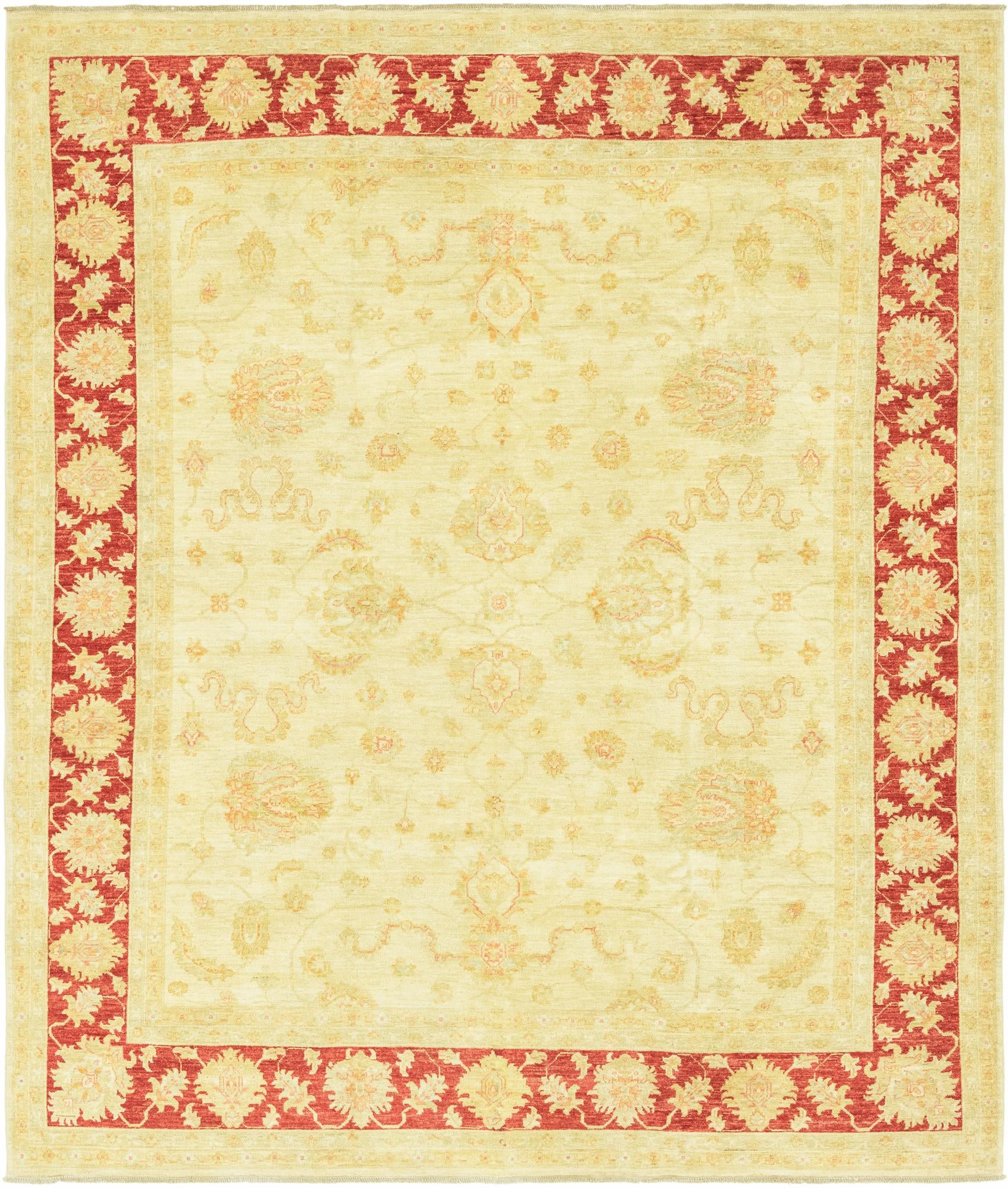 8' 2 x 9' 9 Hand Knotted Peshawar Ziegler Rug