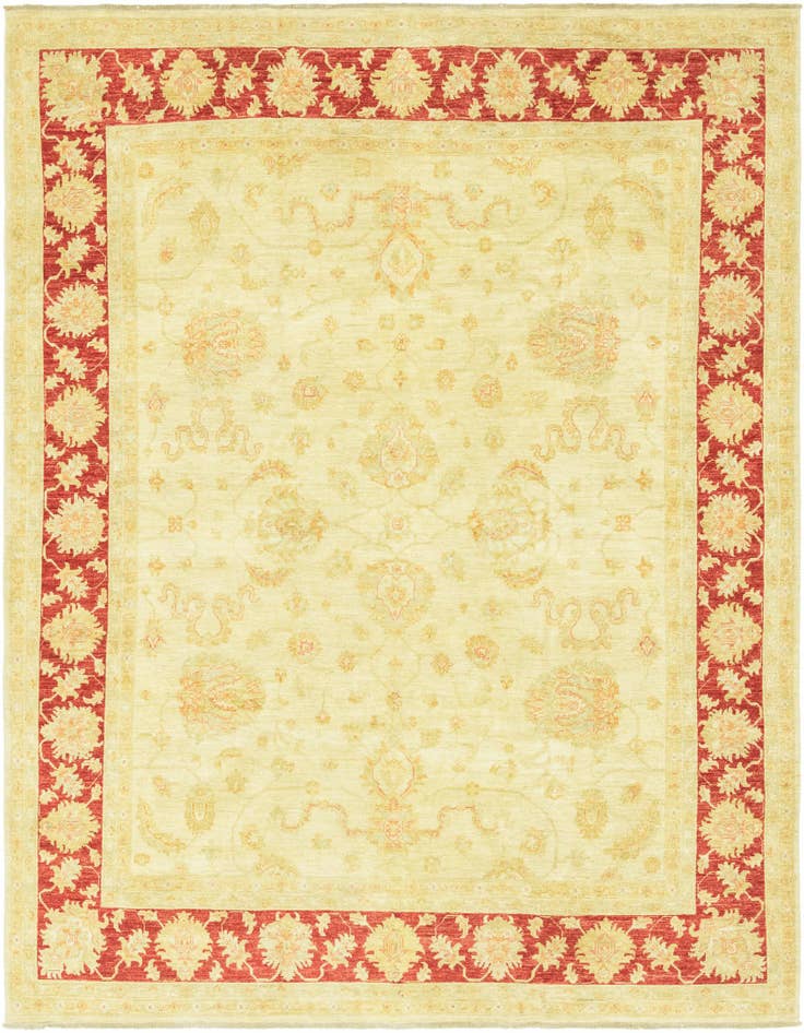 Detail image of 8' 2 x 9' 9 Hand Knotted Peshawar Ziegler Rug