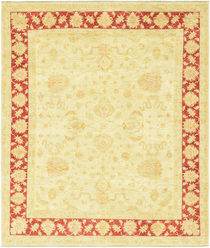 Detail image of 8' 2 x 9' 9 Hand Knotted Peshawar Ziegler Rug