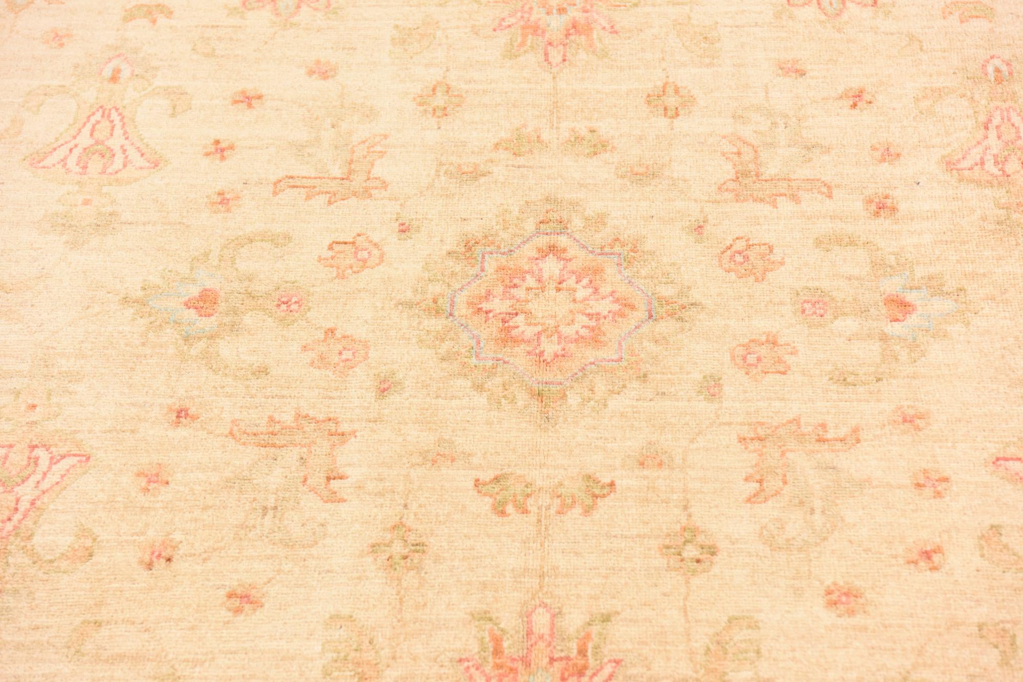 5' 7 x 8' Hand Knotted Peshawar Ziegler Rug