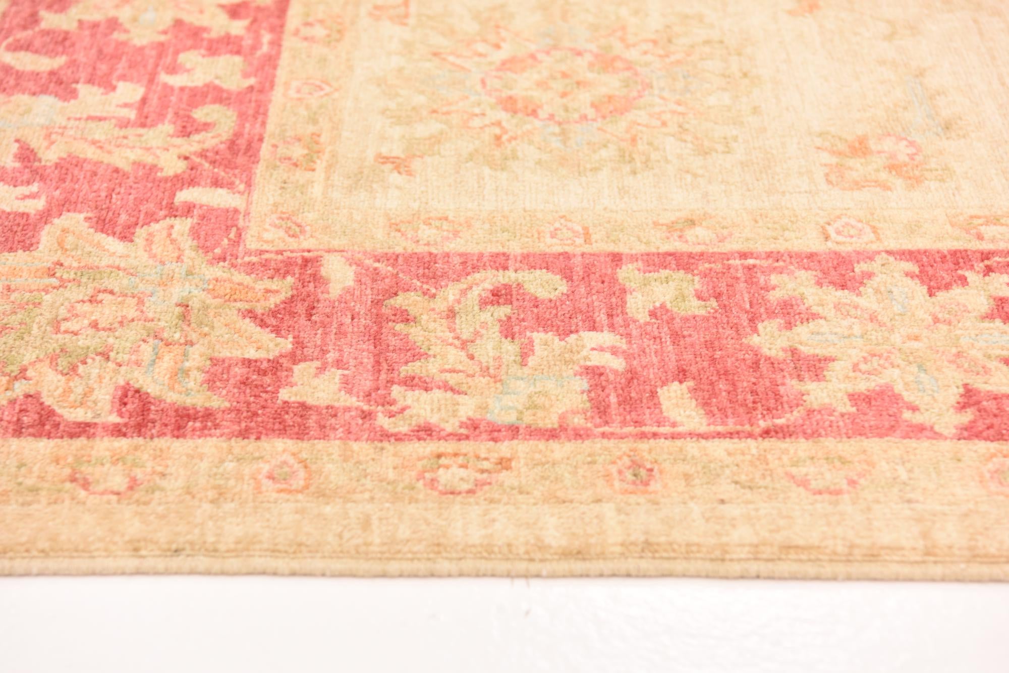 5' 7 x 8' Hand Knotted Peshawar Ziegler Rug