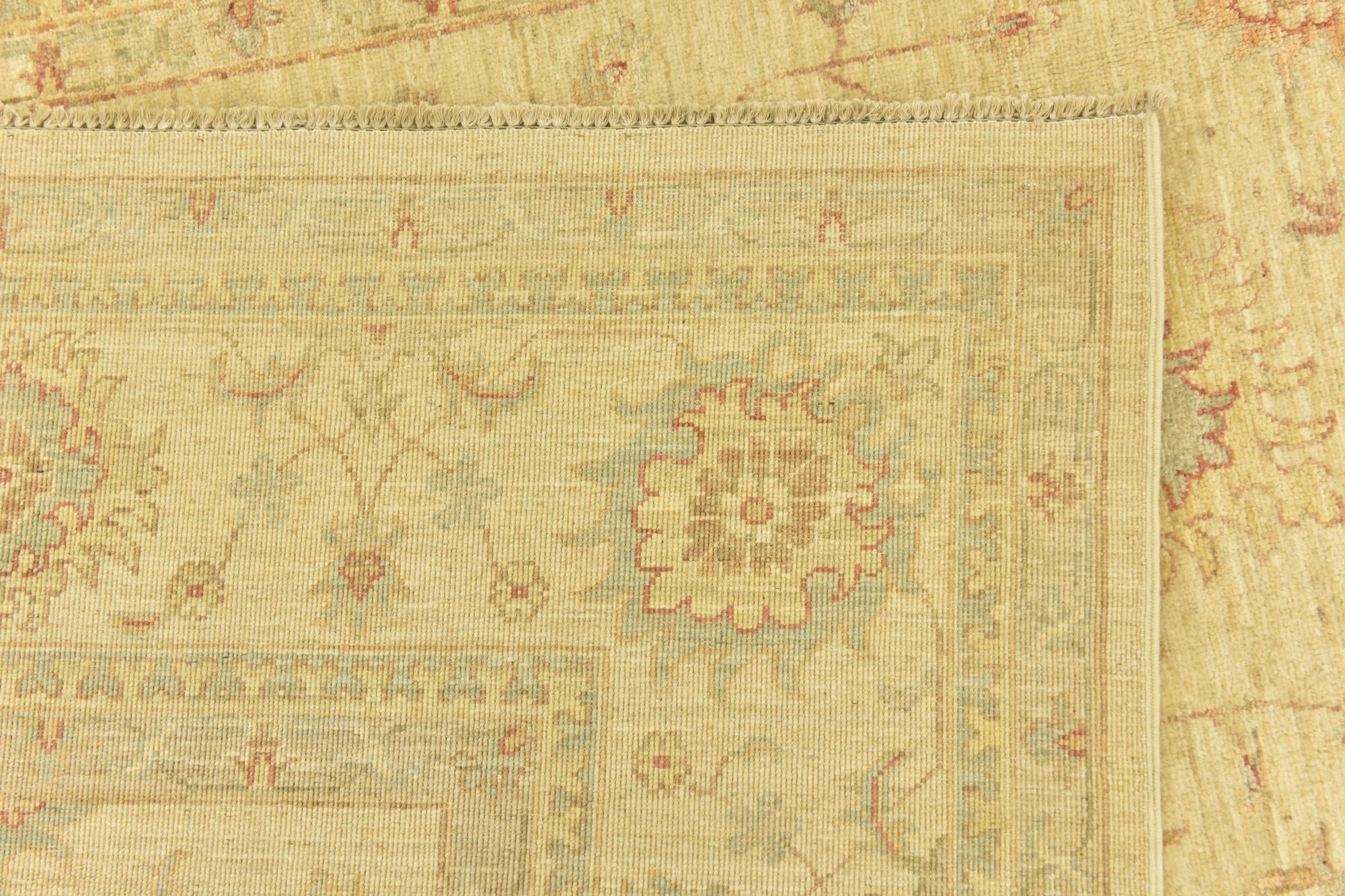 7' x 9' 9 Hand Knotted Peshawar Ziegler Rug