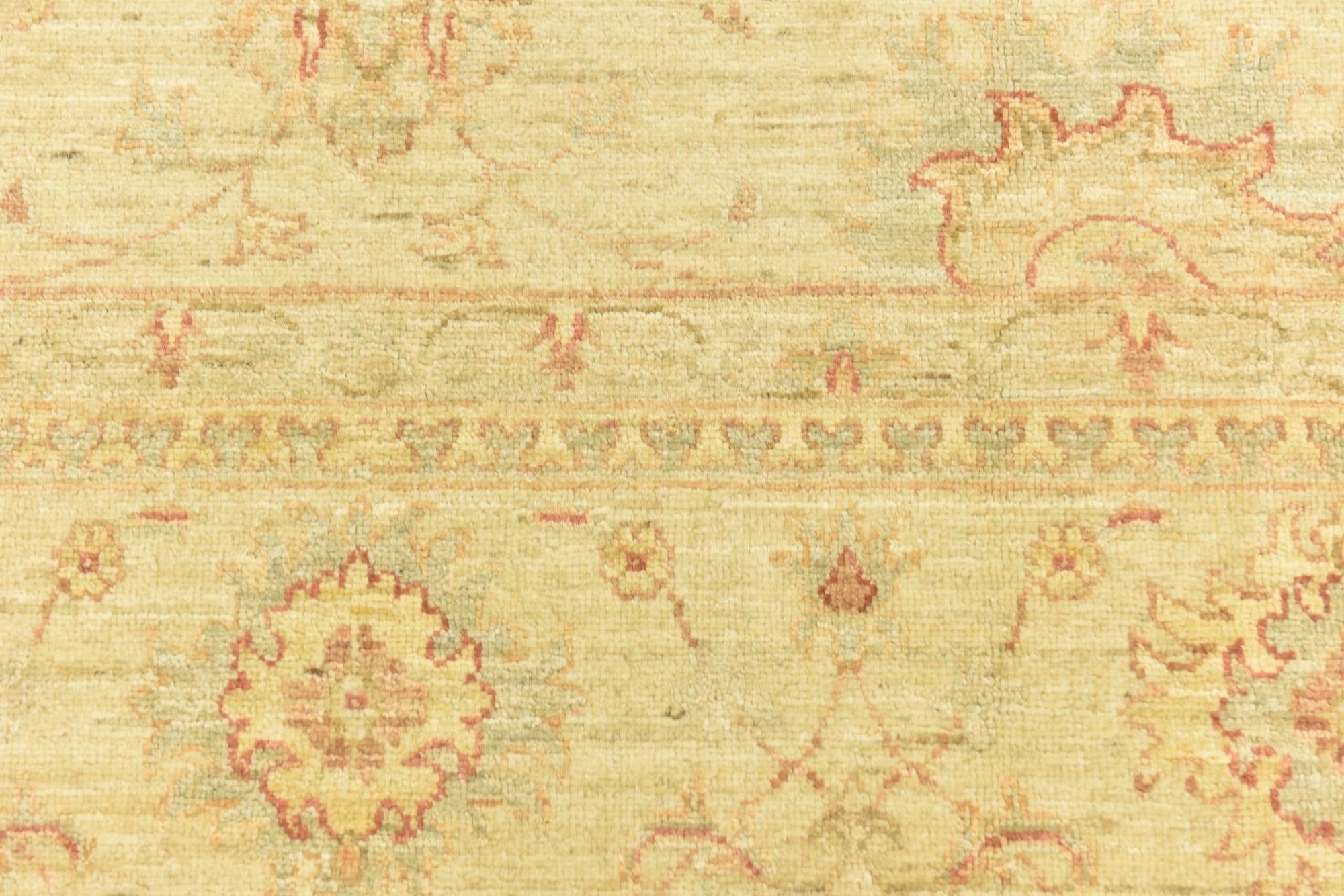 7' x 9' 9 Hand Knotted Peshawar Ziegler Rug