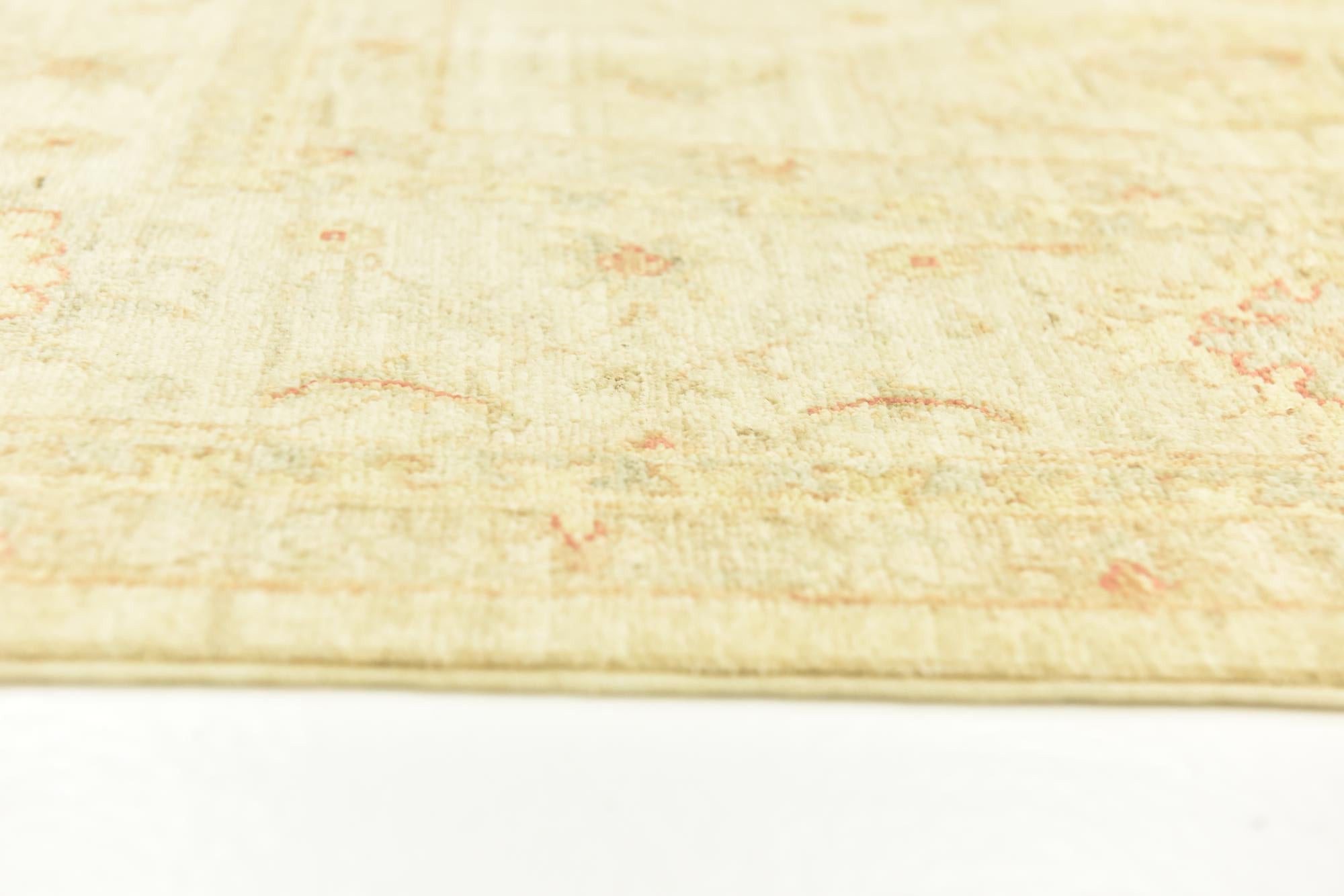 7' x 9' 9 Hand Knotted Peshawar Ziegler Rug