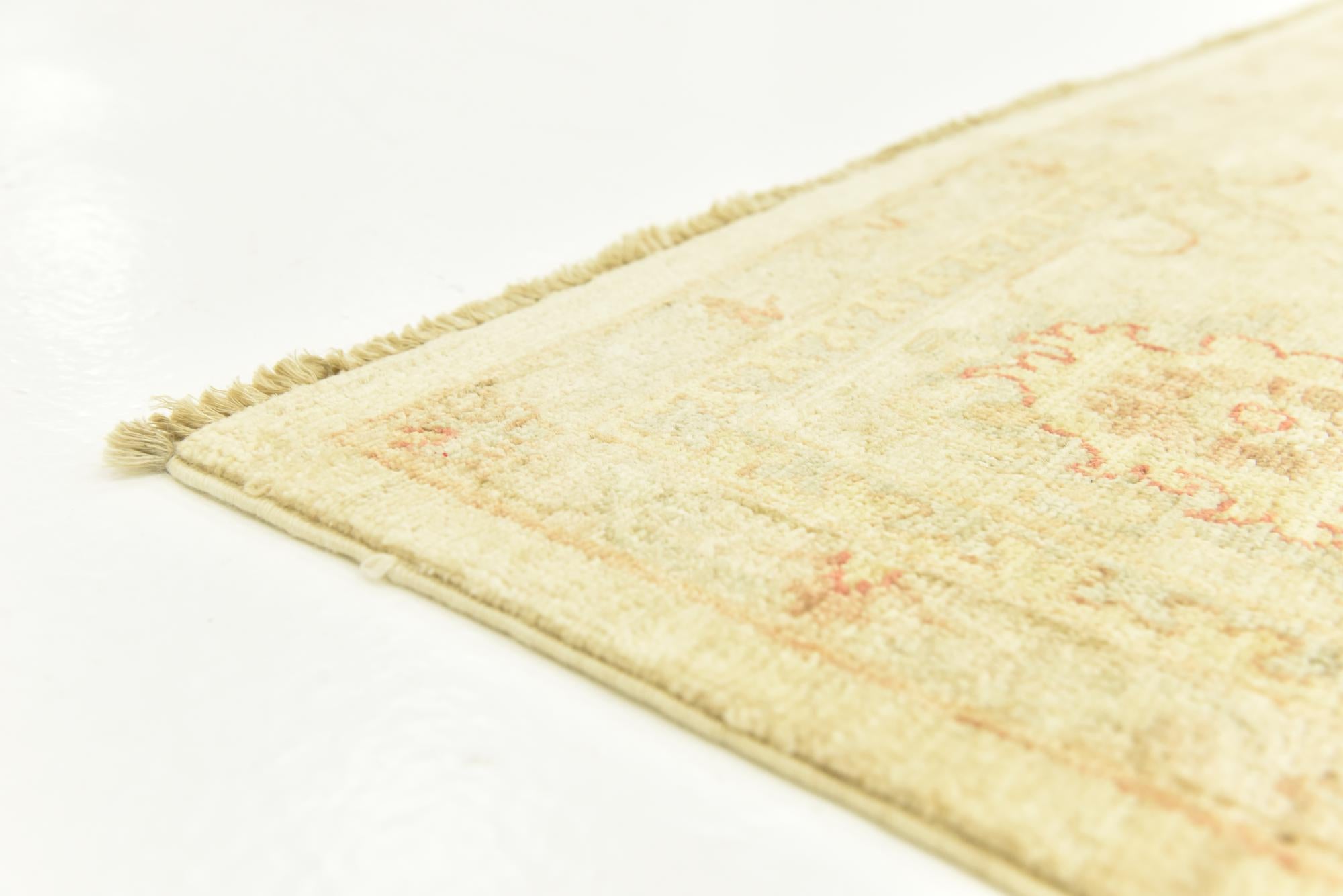 7' x 9' 9 Hand Knotted Peshawar Ziegler Rug
