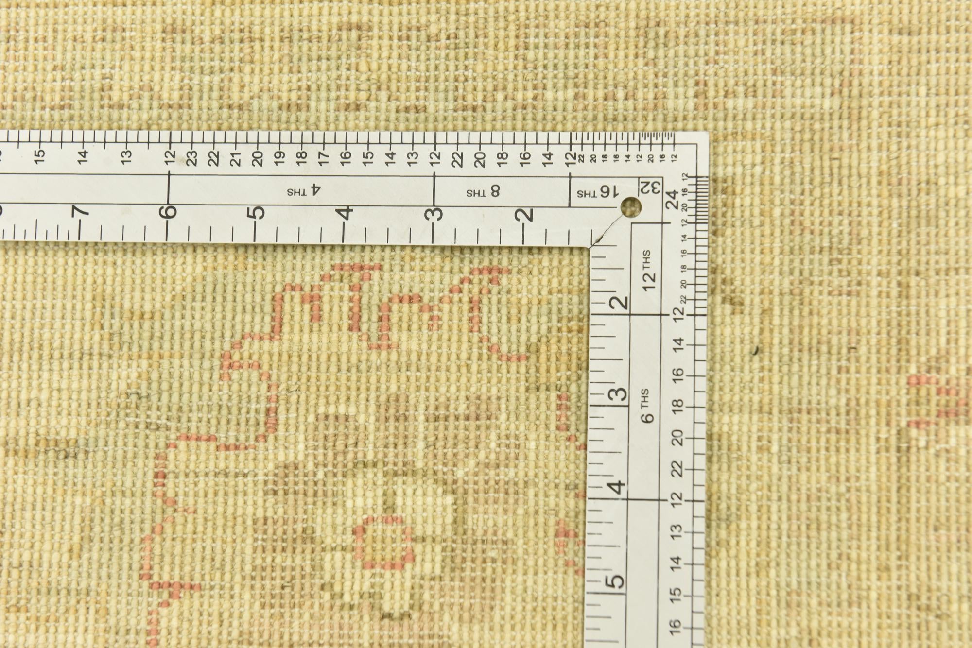 7' x 9' 3 Hand Knotted Peshawar Ziegler Rug
