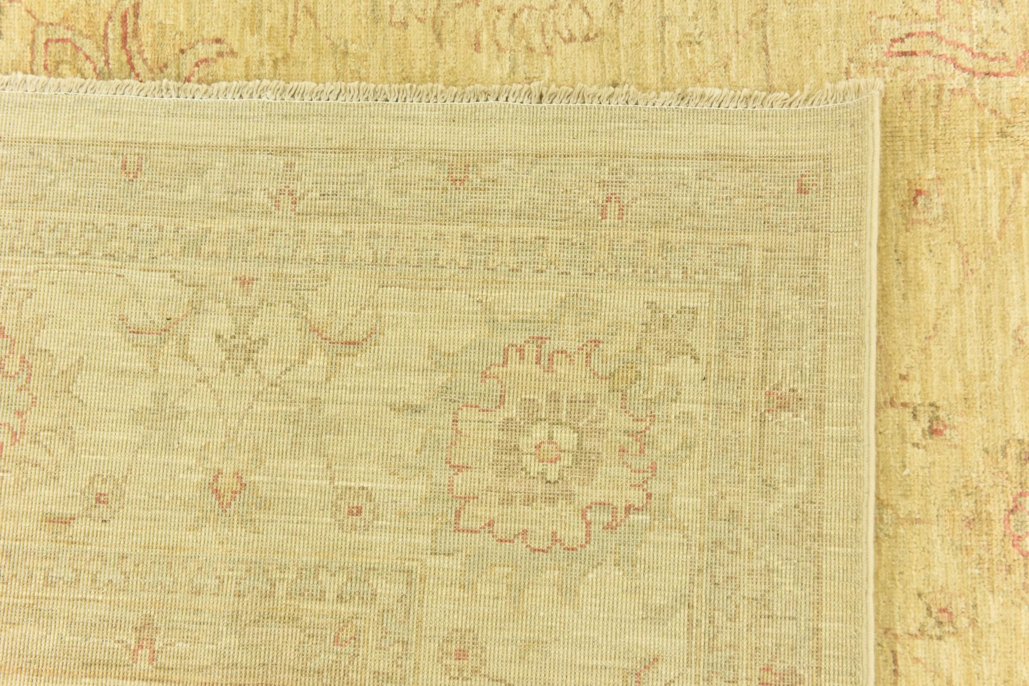 7' x 9' 3 Hand Knotted Peshawar Ziegler Rug