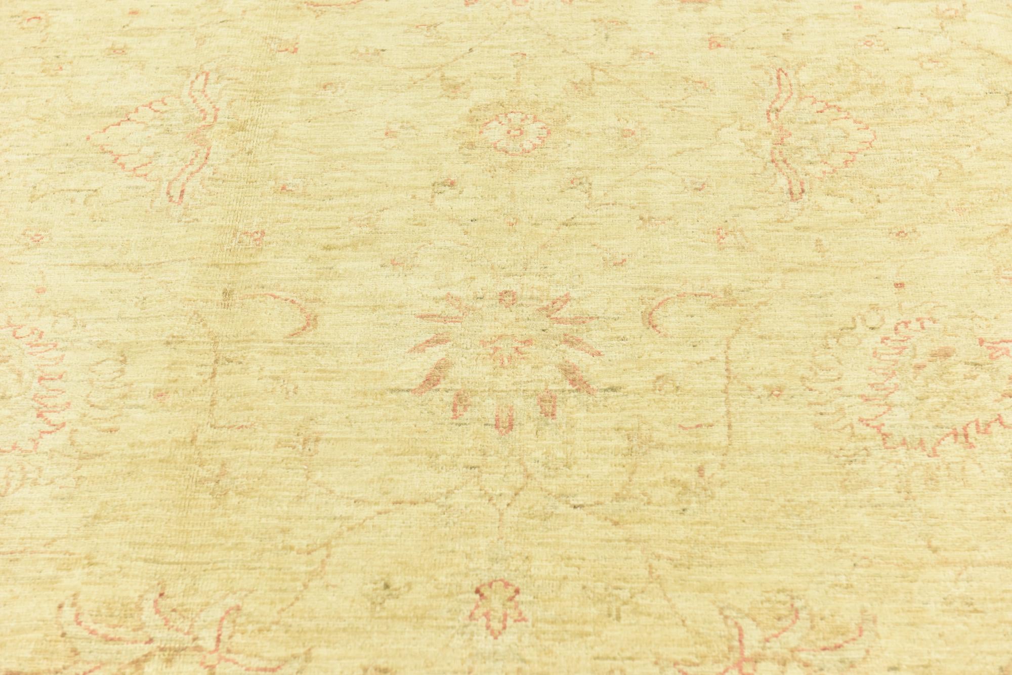 7' x 9' 3 Hand Knotted Peshawar Ziegler Rug