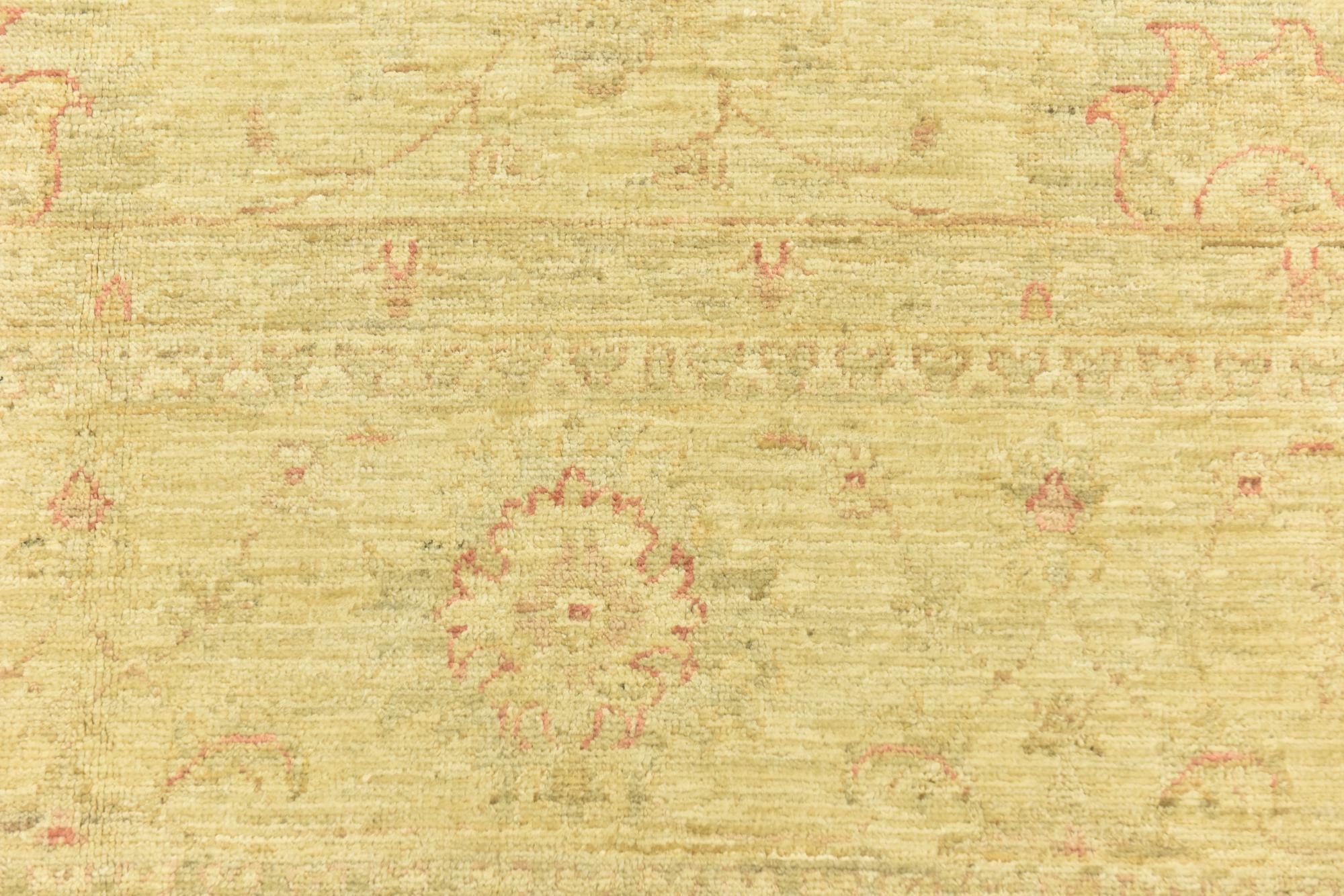 7' x 9' 3 Hand Knotted Peshawar Ziegler Rug