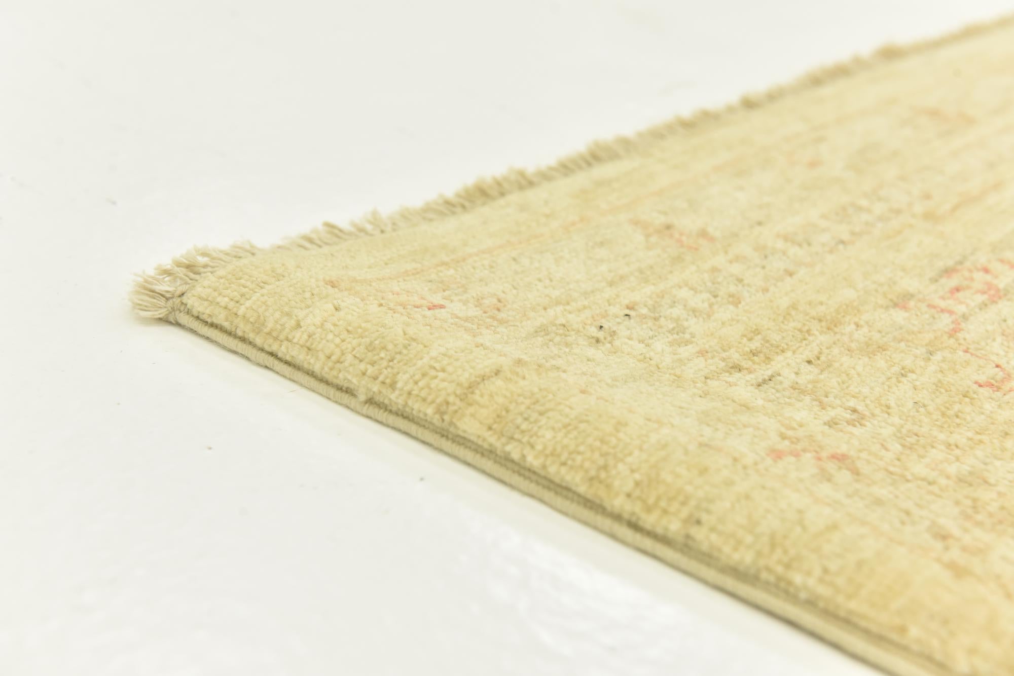 7' x 9' 3 Hand Knotted Peshawar Ziegler Rug